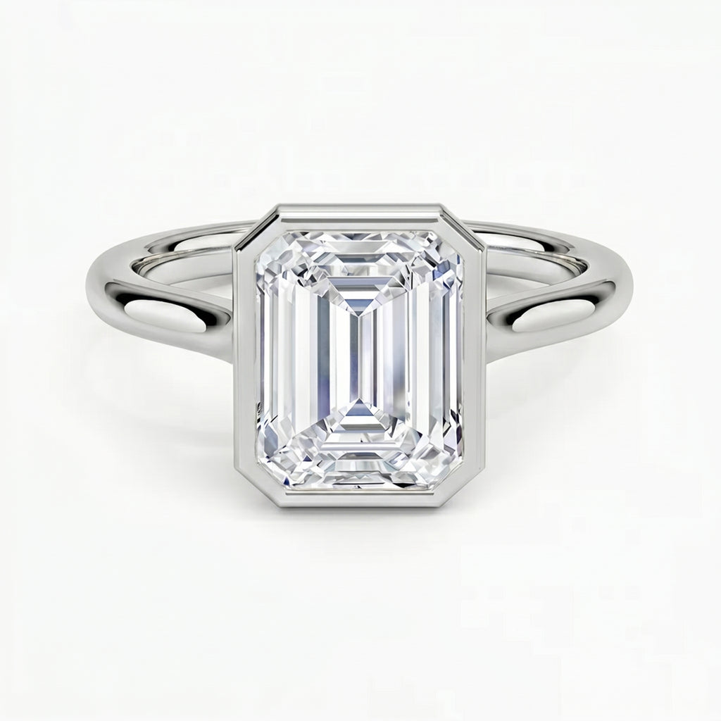 Luna Emerald Solitaire Ring