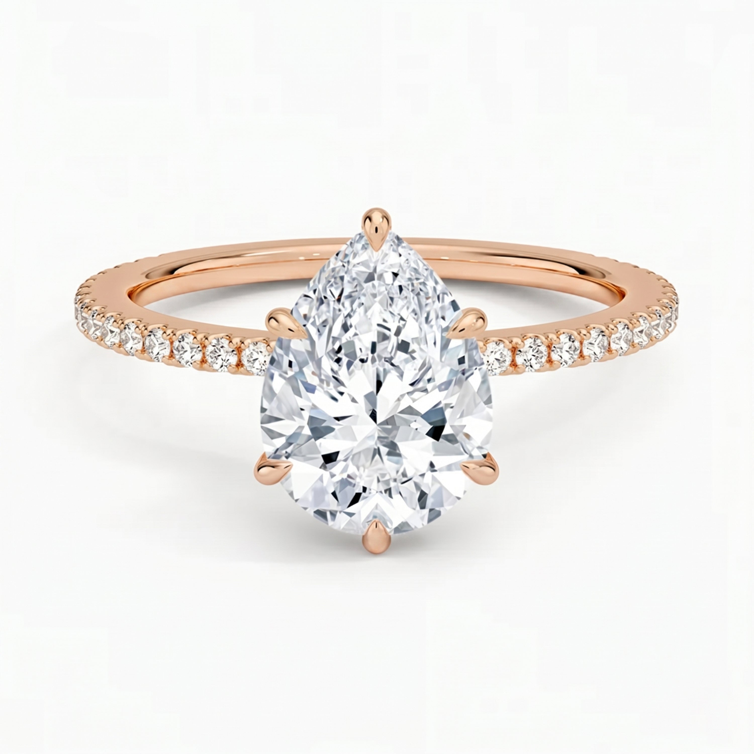 Lumina Pavé Pear Ring