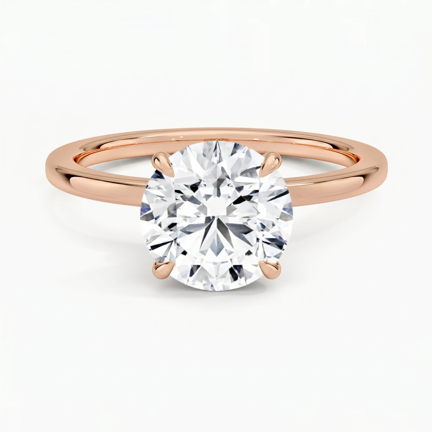 Hidden Halo Round Solitaire Ring