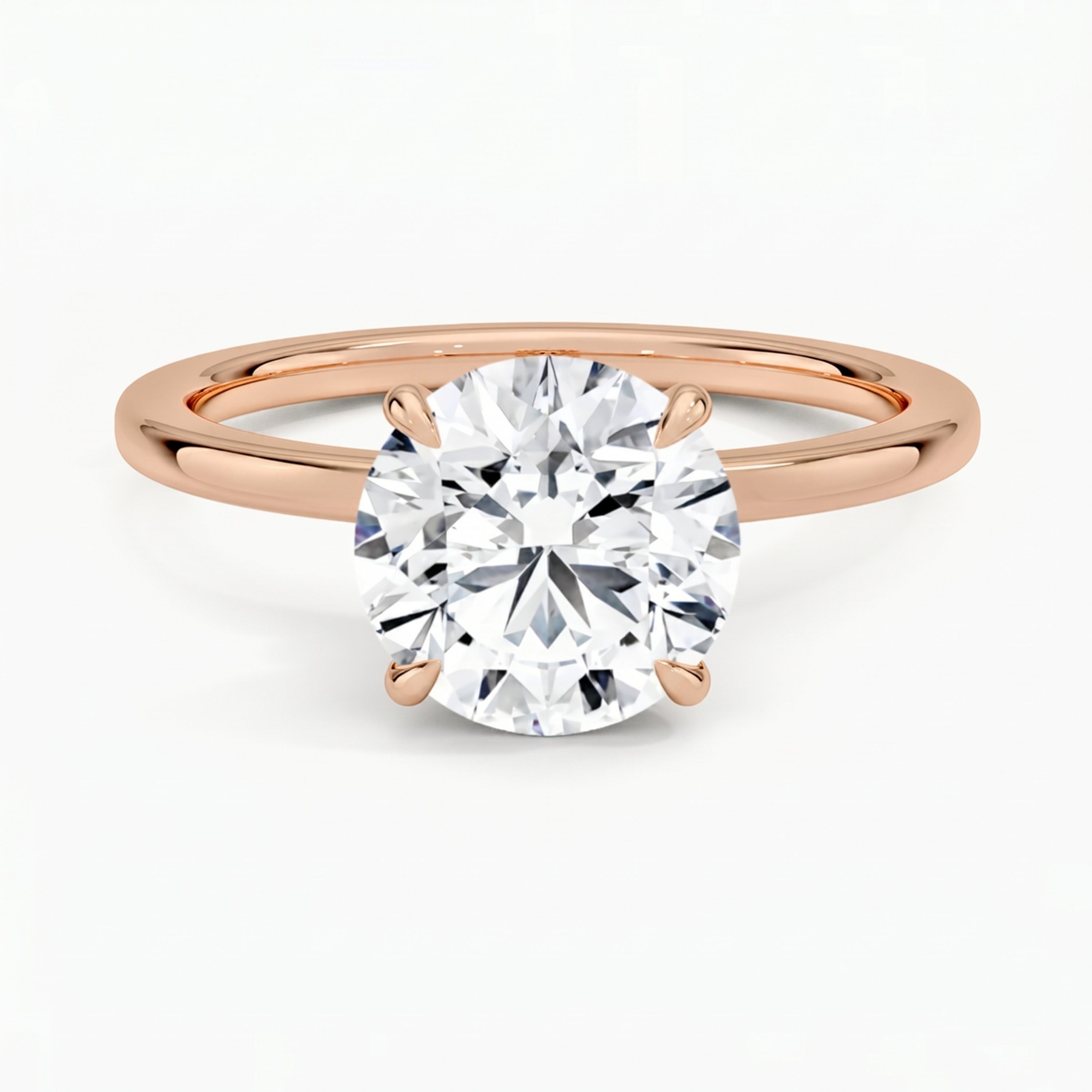 Hidden Halo Round Solitaire Ring