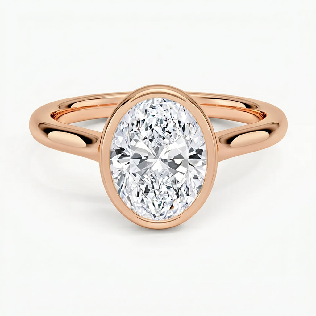 Luna Oval Solitaire Ring