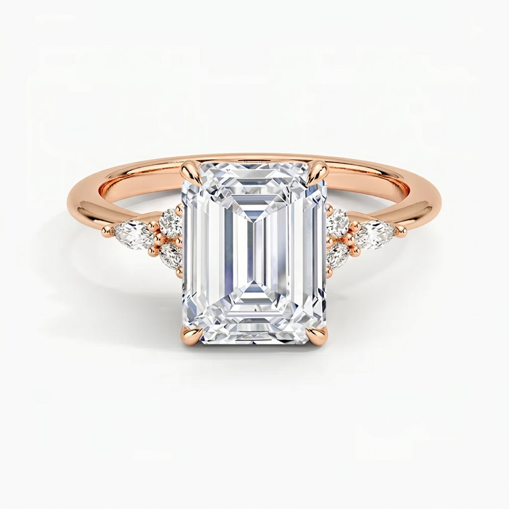 Laurel Emerald Ring