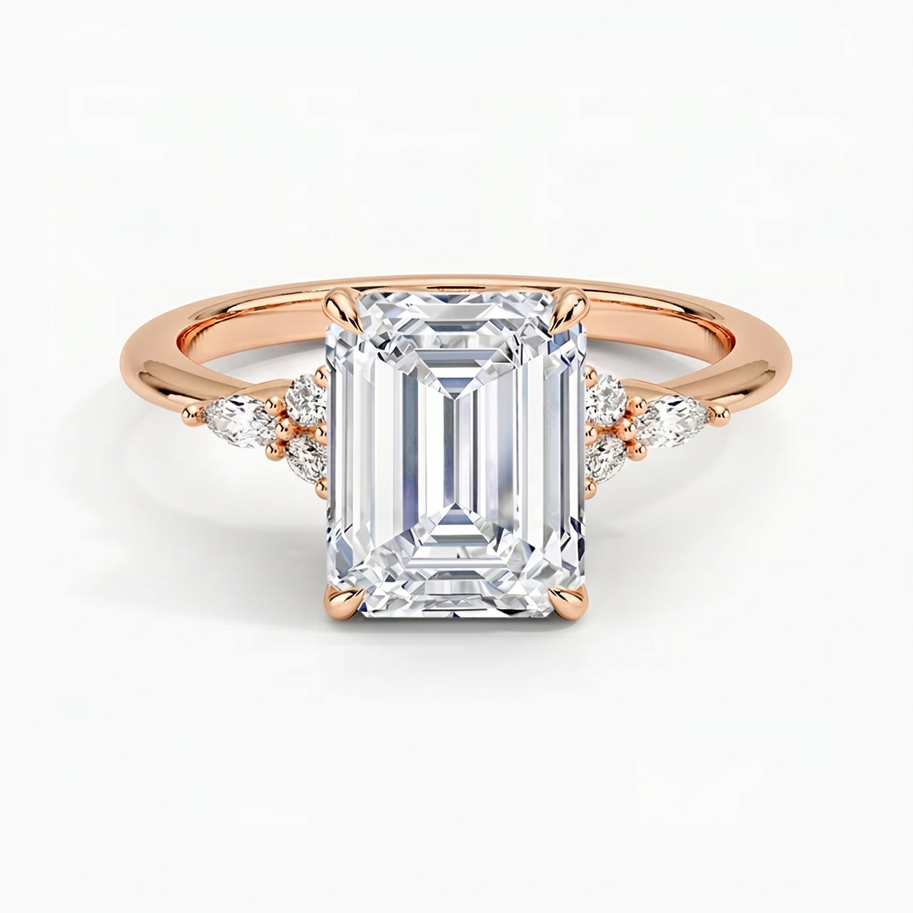 Laurel Emerald Ring