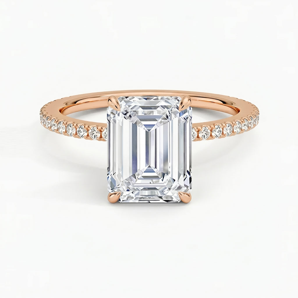 Lumina Pavé Emerald Ring
