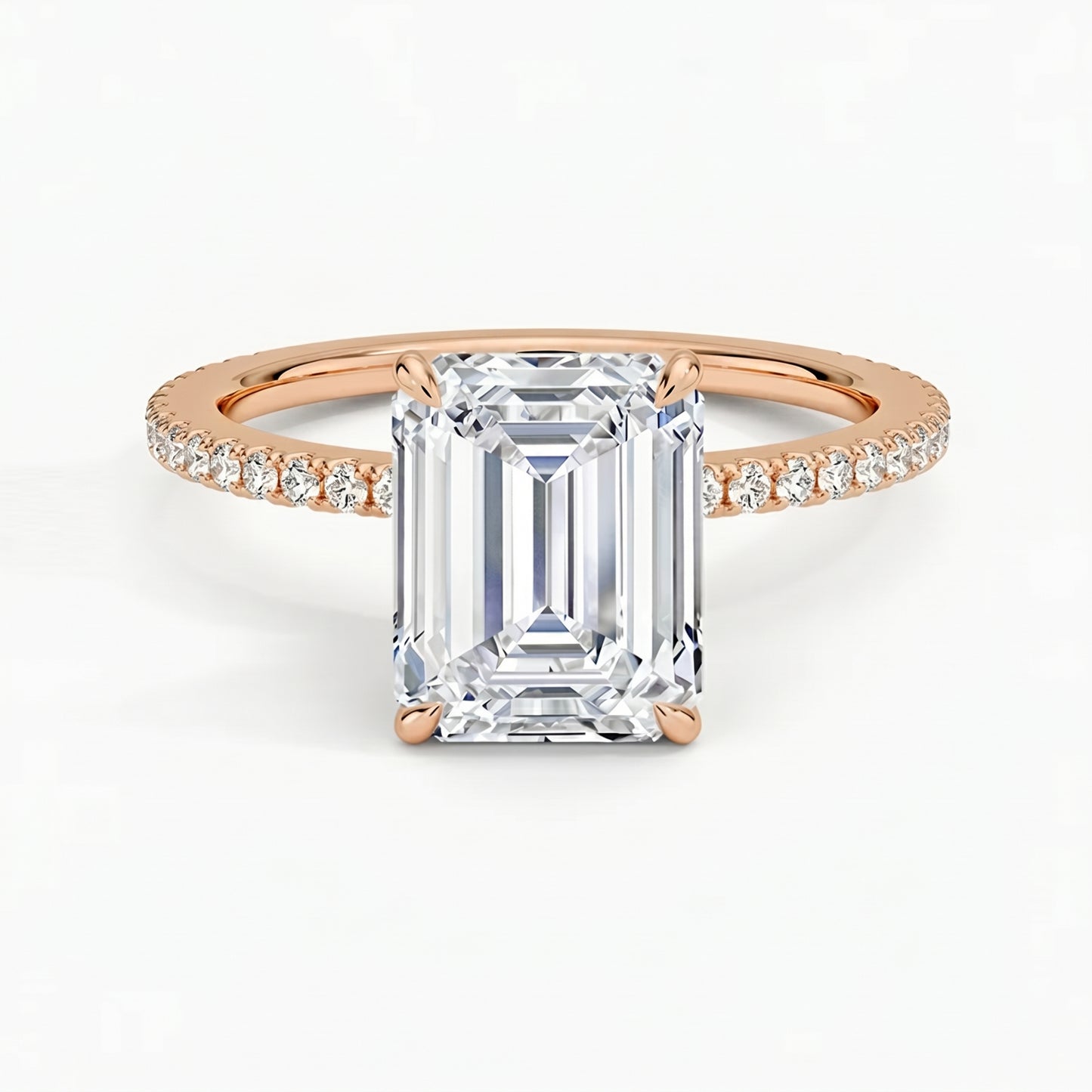 Lumina Pavé Emerald Ring