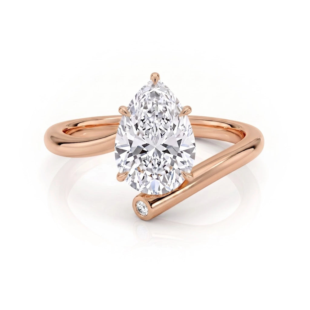 Eternal Orbit Pear Ring