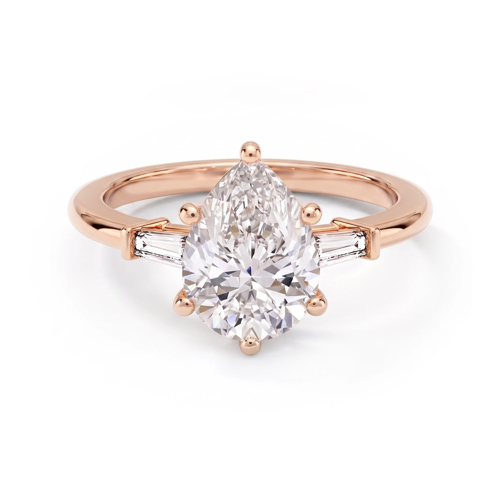 Legacy Pear Three-Stone Ring