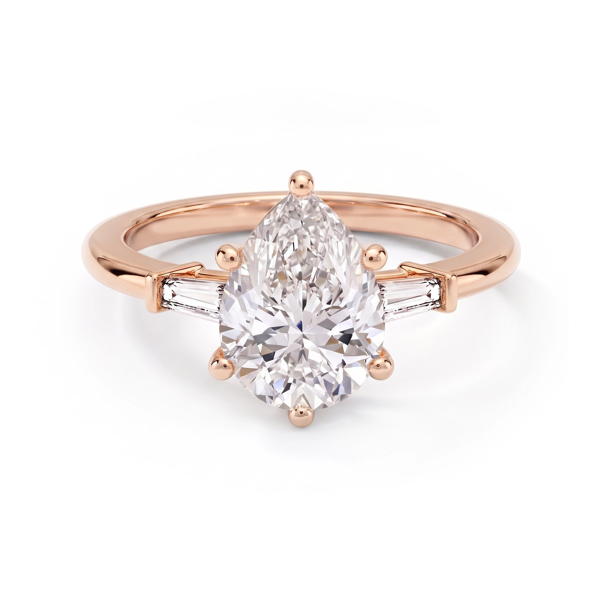 Legacy Pear Three-Stone Ring