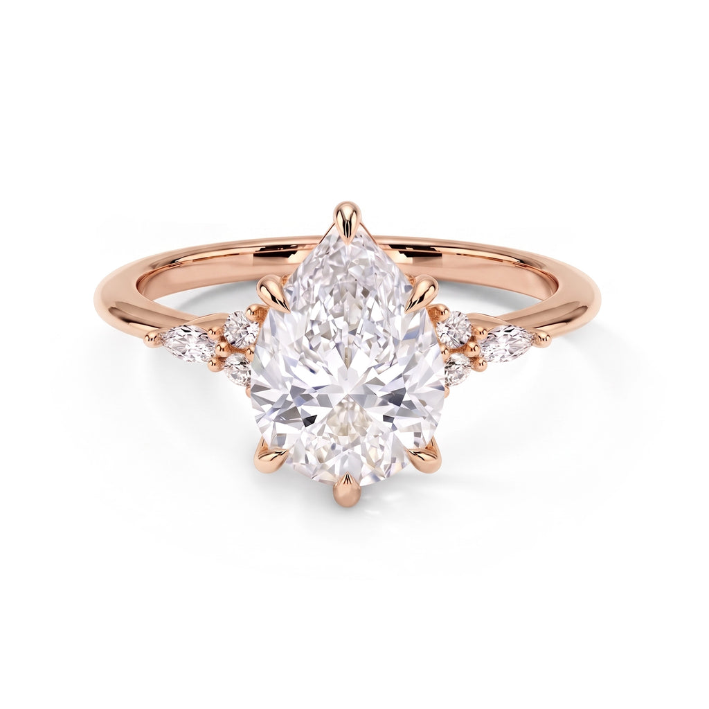 Laurel Pear Ring