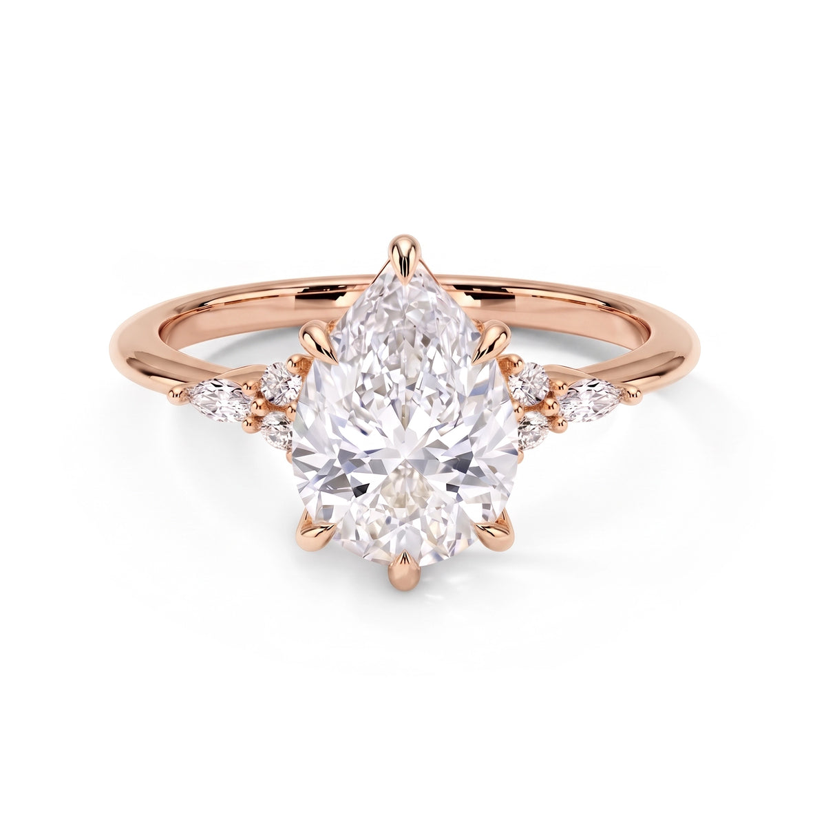 Laurel Pear Ring
