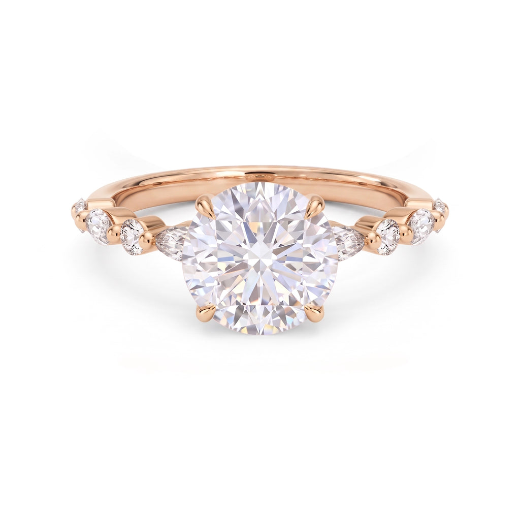 Ivy Hidden Halo Round Ring