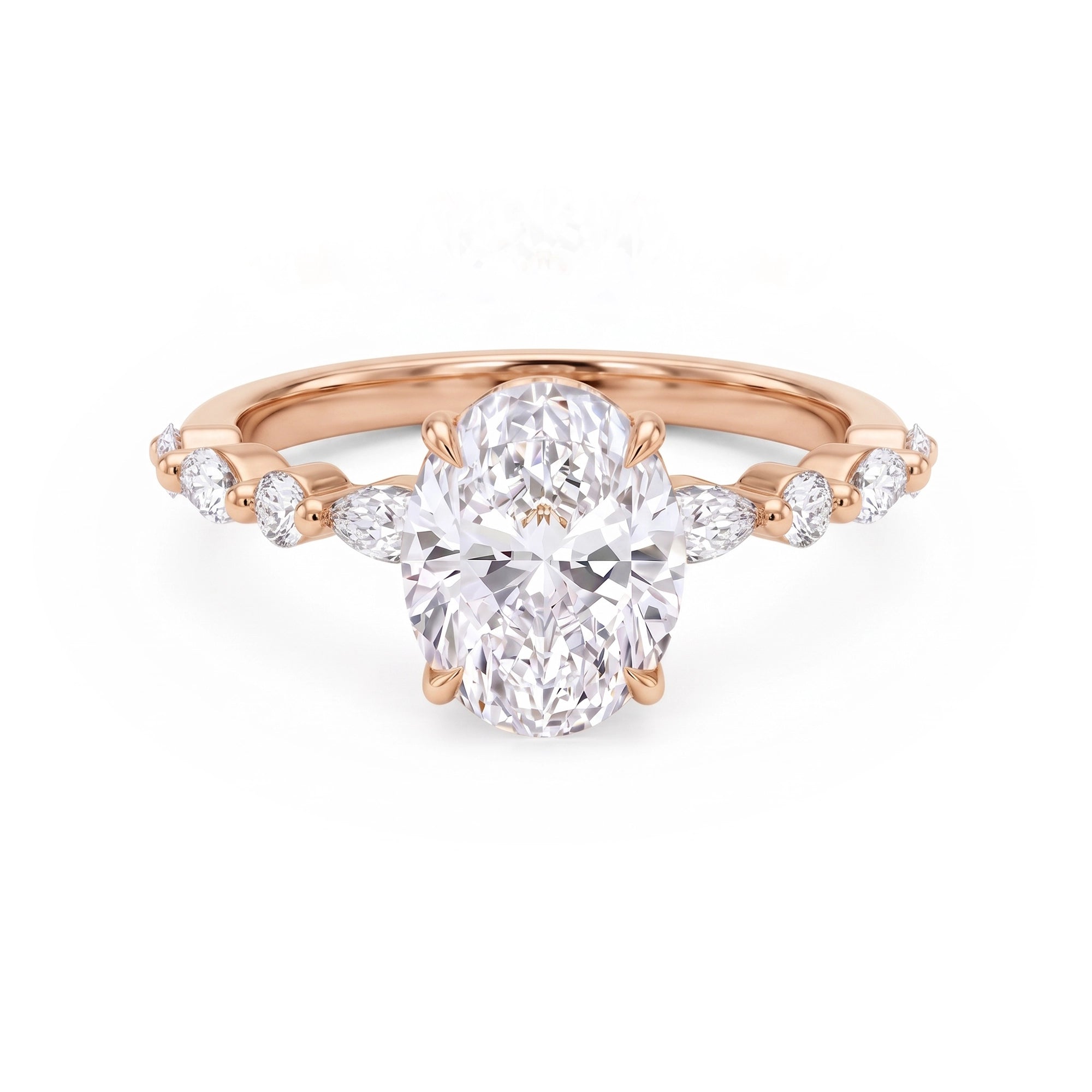 Ivy Hidden Halo Oval Ring