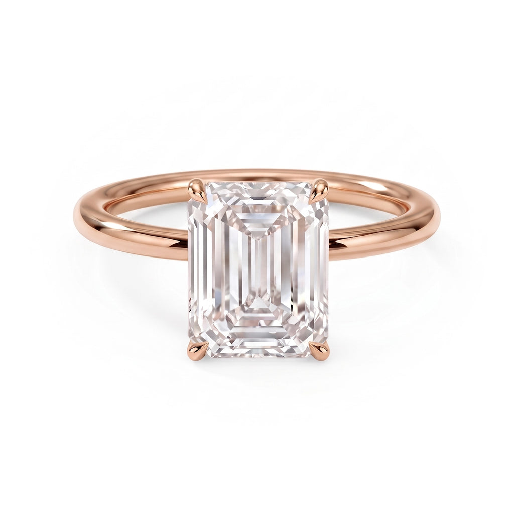 Flora Emerald Solitaire Ring