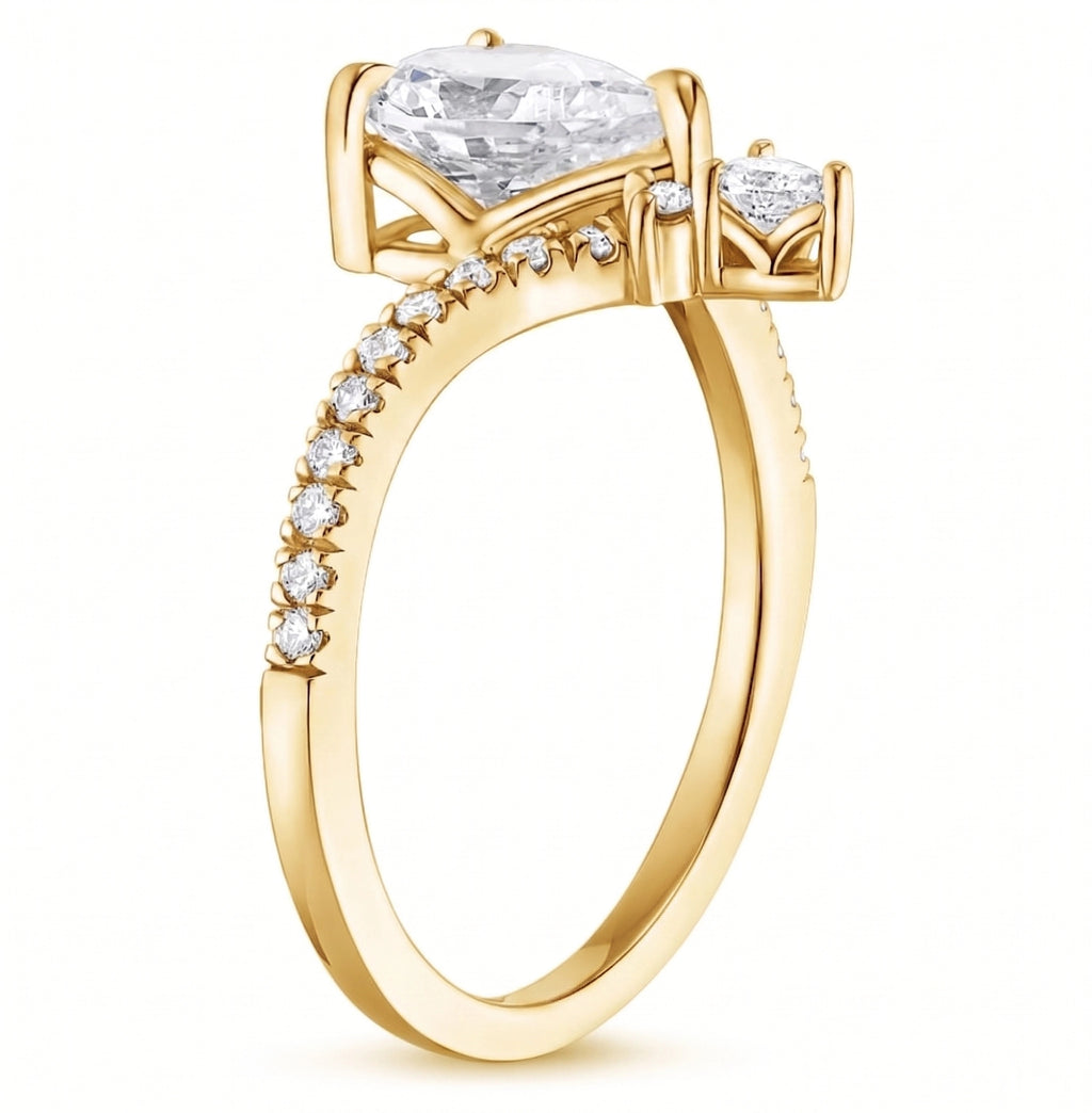 Aurelia Chevron Oval Ring