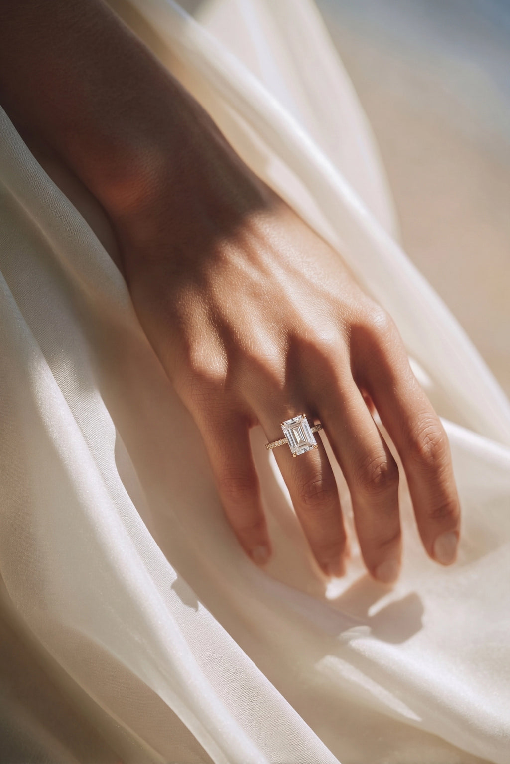 Lumina Pavé Emerald Ring