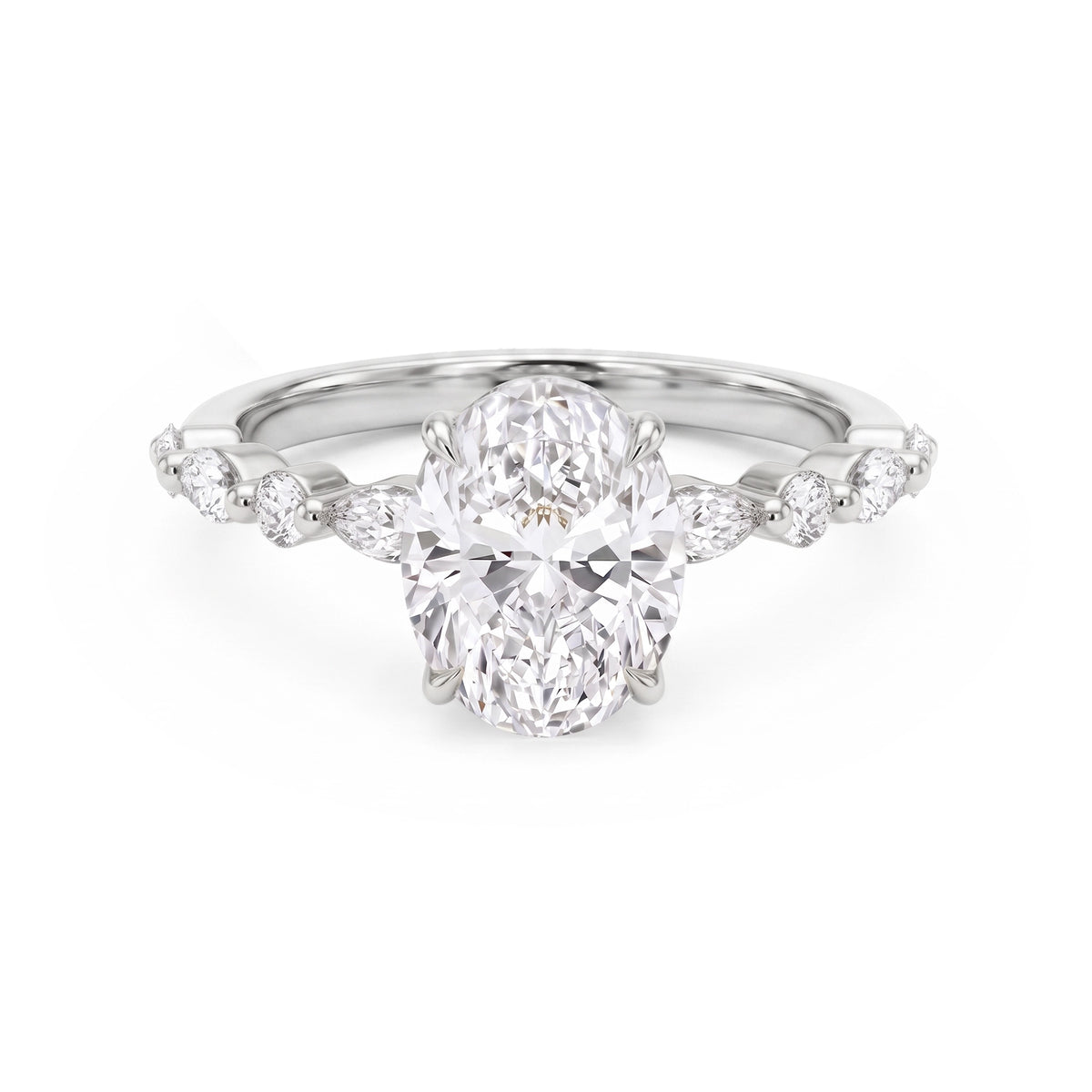 Ivy Hidden Halo Oval Ring
