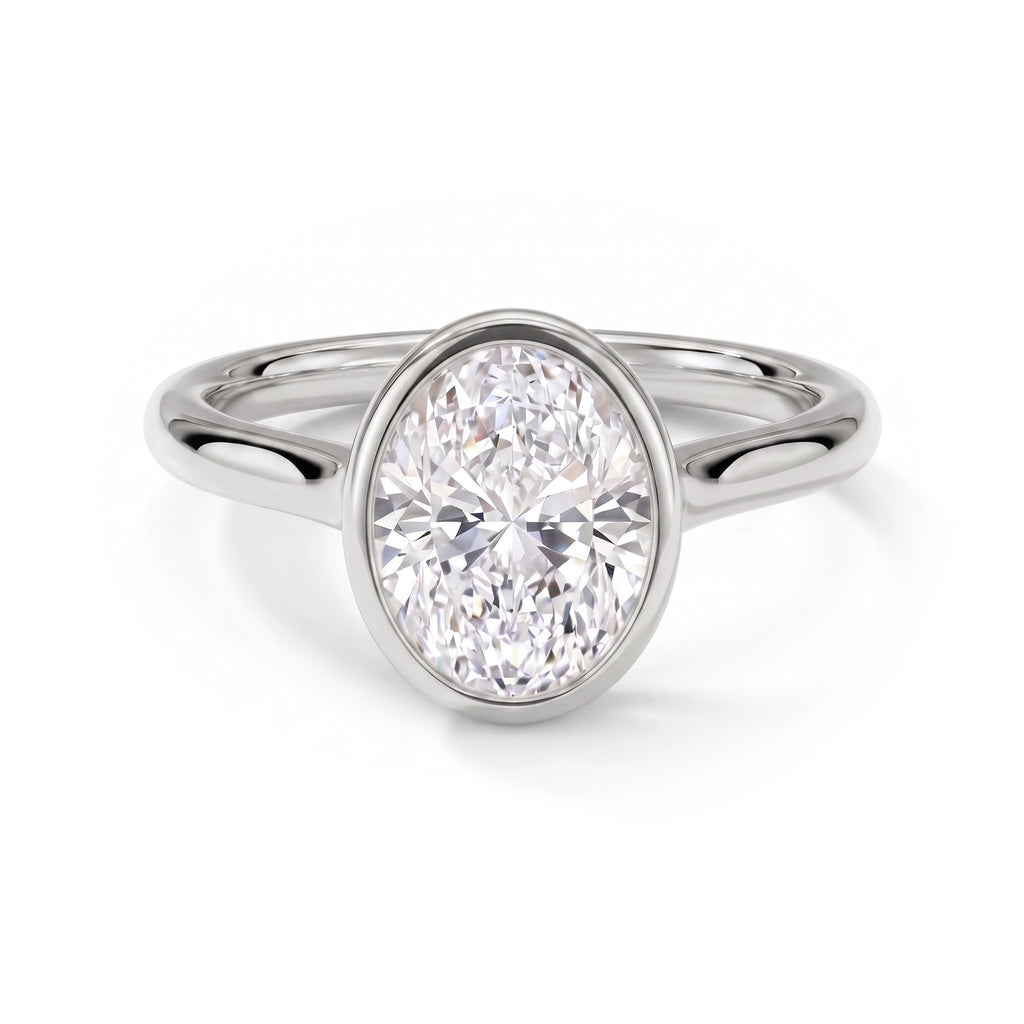 Luna Oval Solitaire Ring