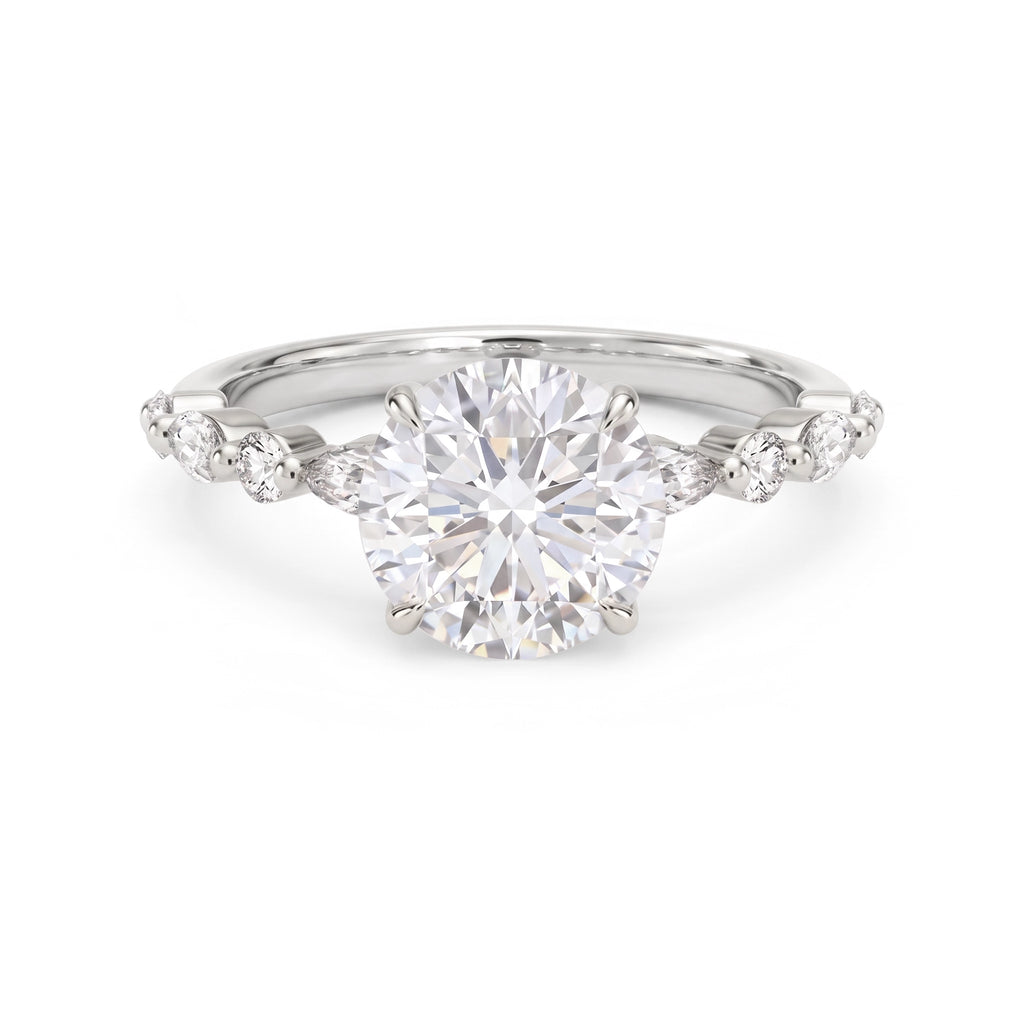 Ivy Hidden Halo Round Ring
