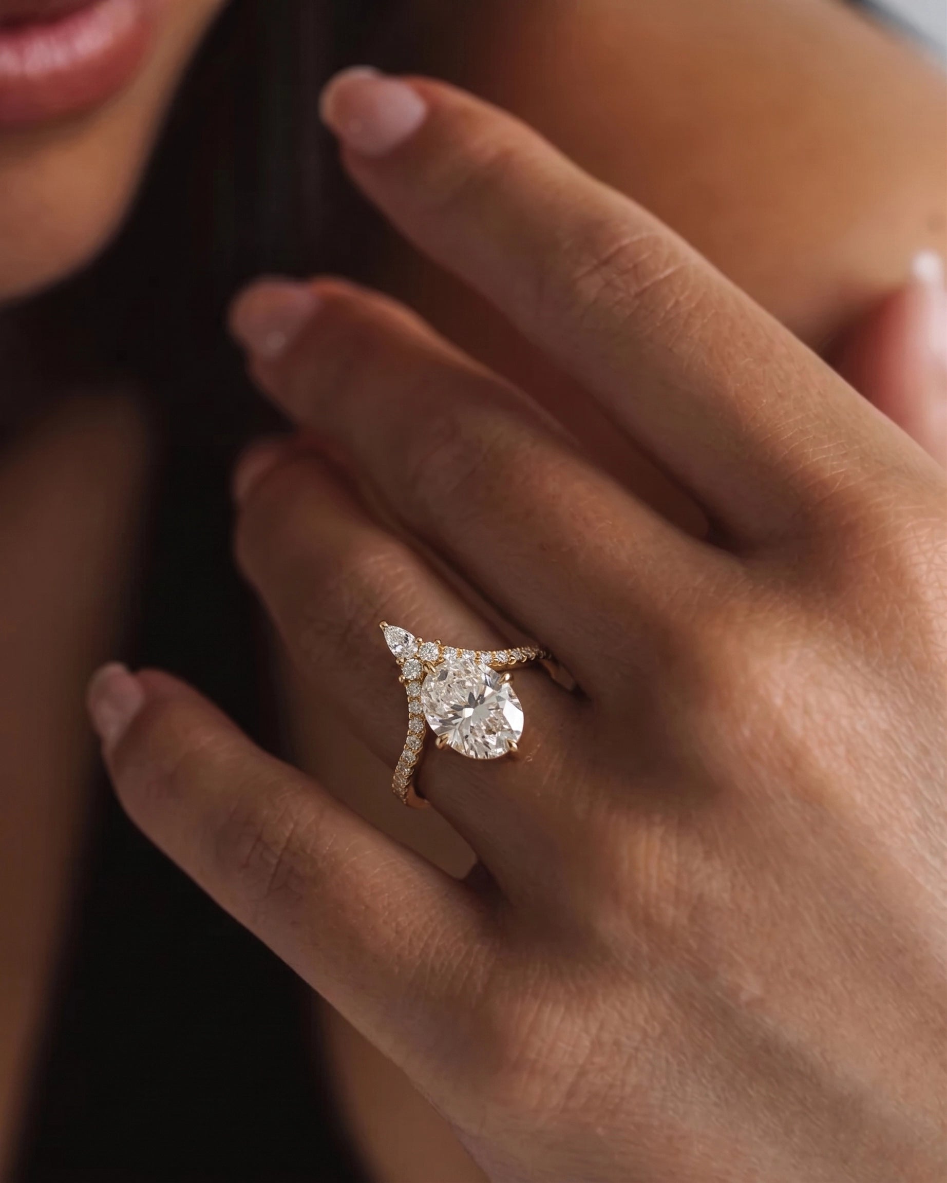 Aurelia Chevron Oval Ring