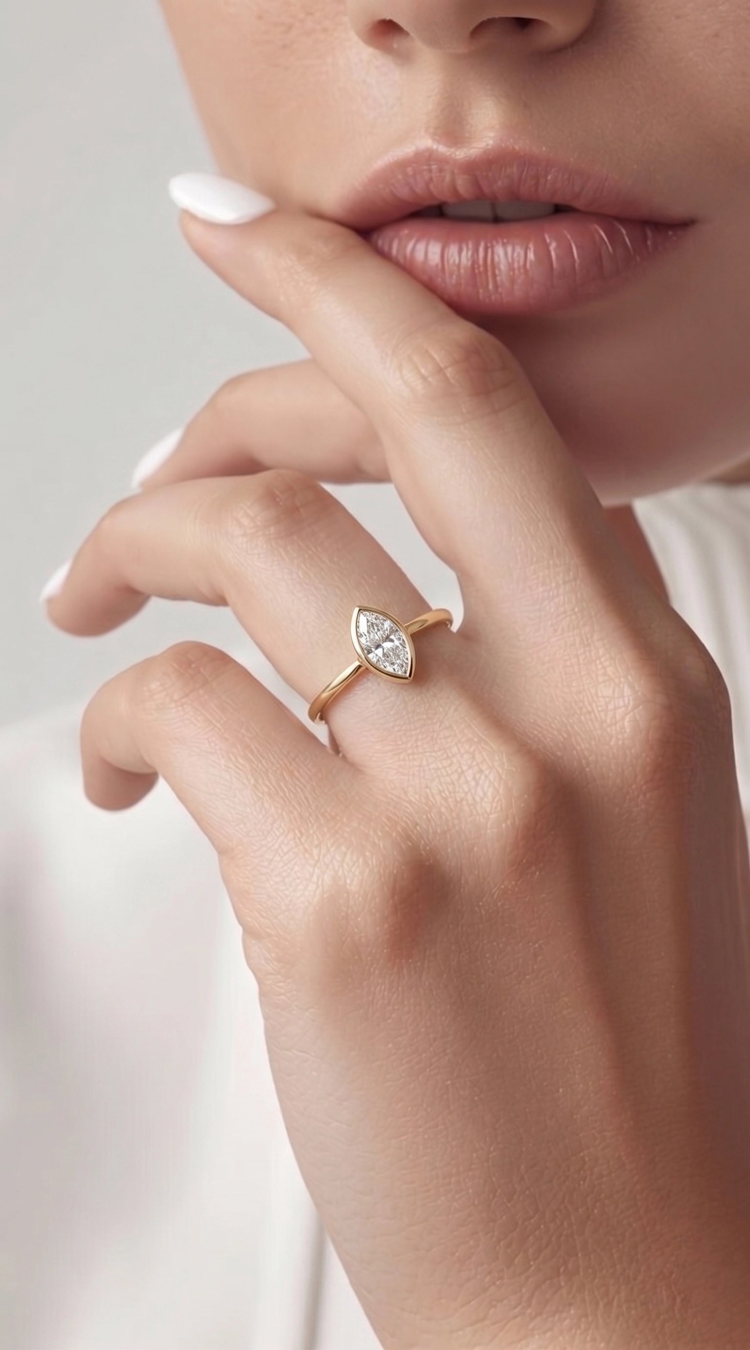 Luna Marquise Solitaire Ring
