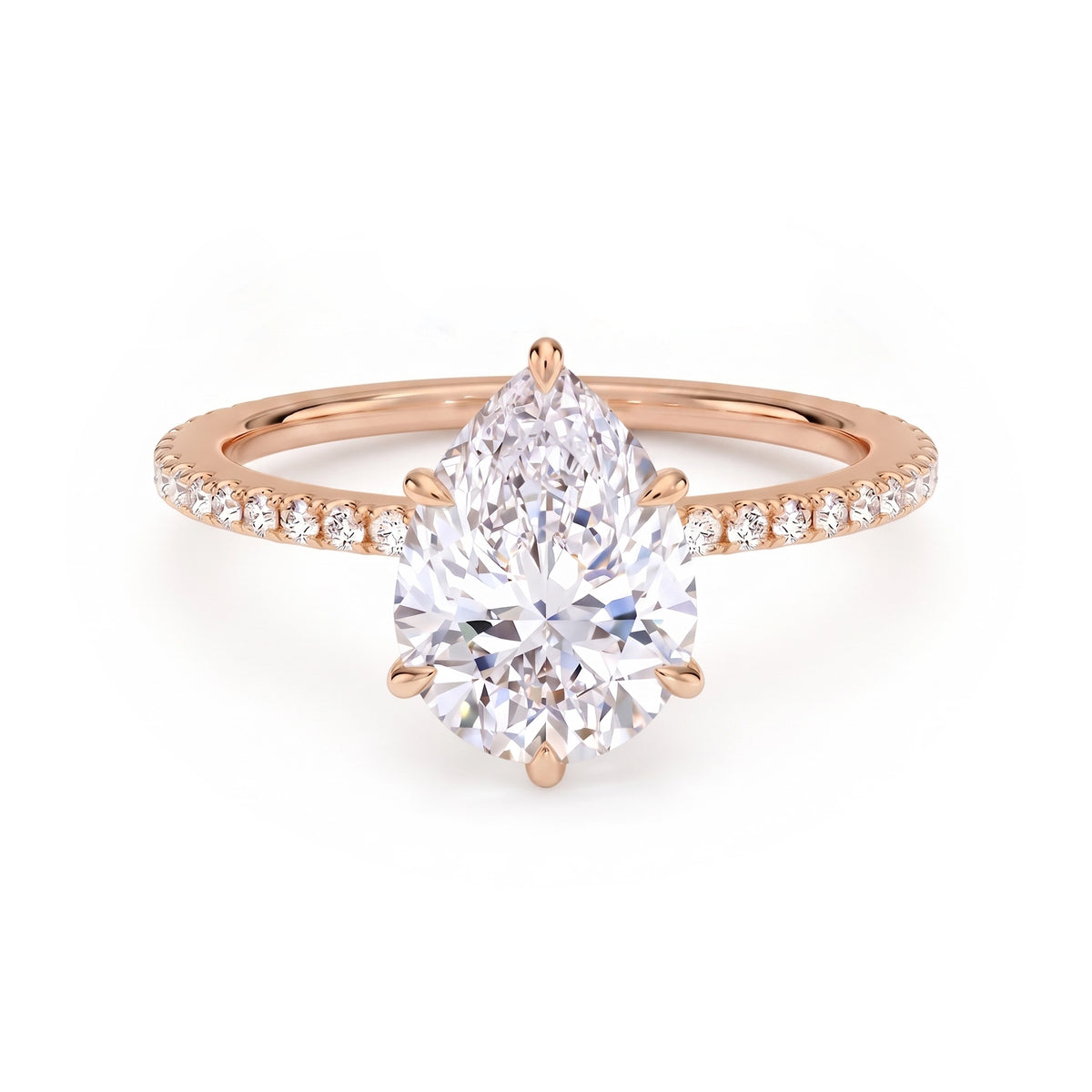 Lumina Pavé Pear Ring
