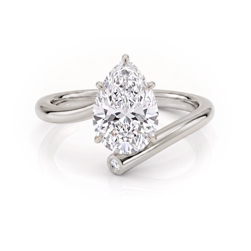 Eternal Orbit Pear Ring