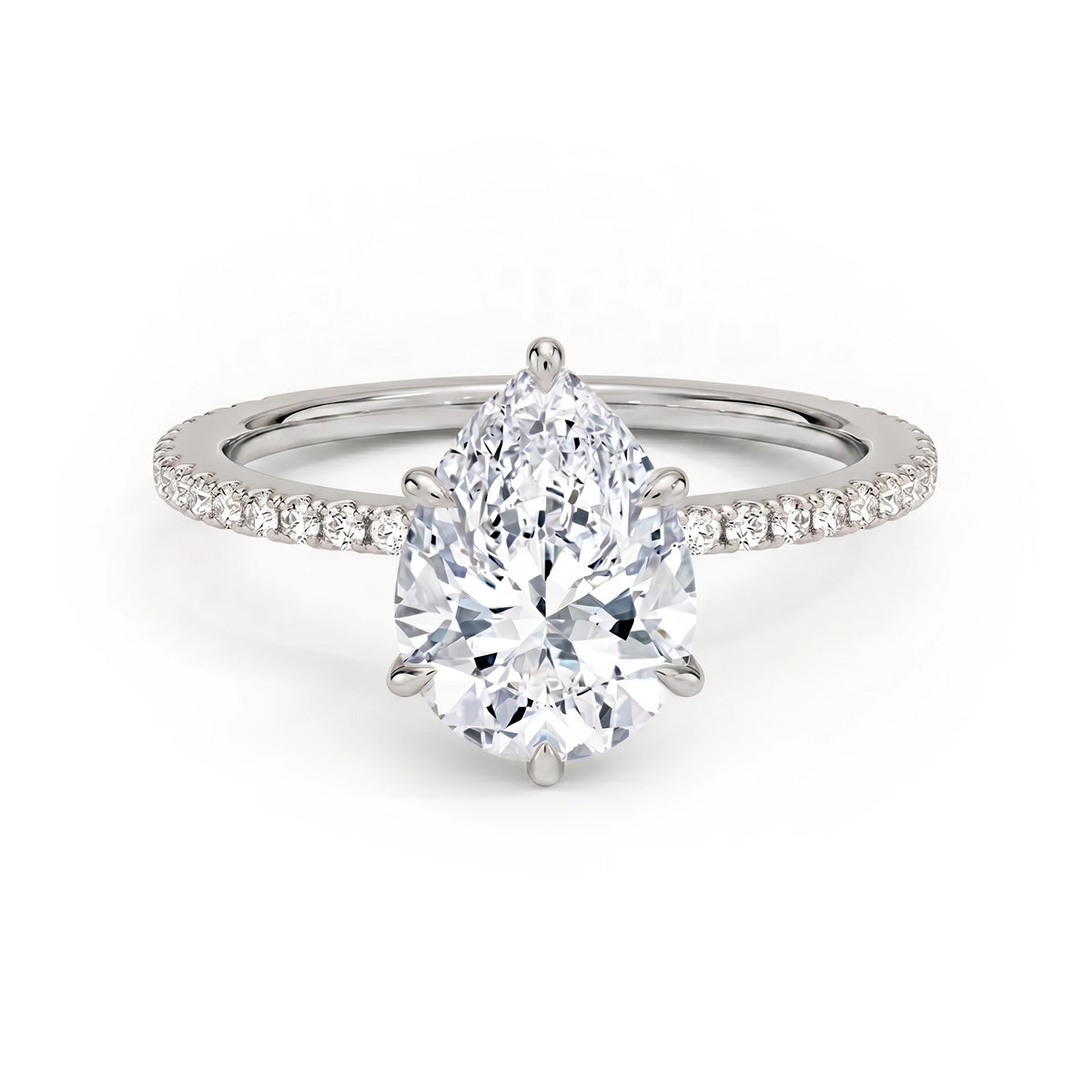 Lumina Pavé Pear Ring