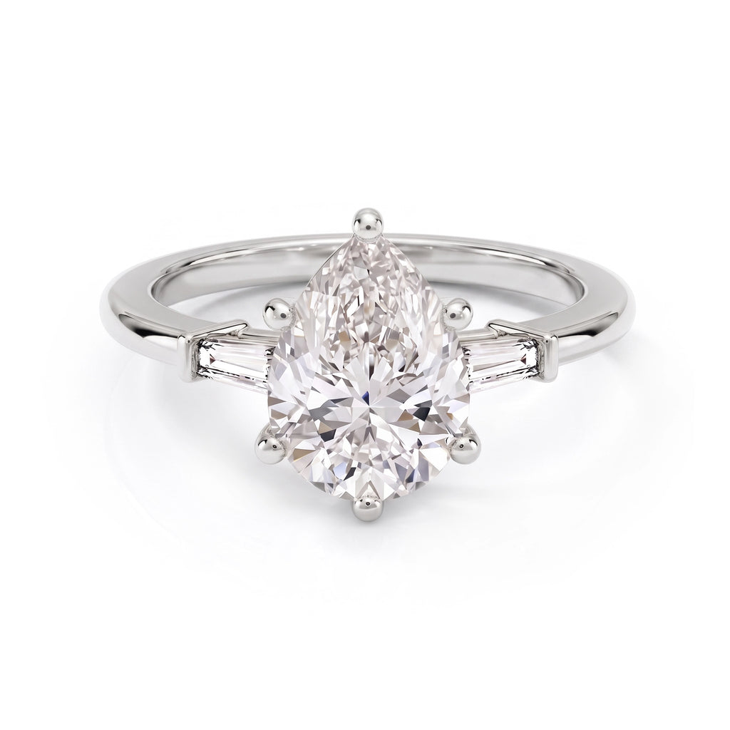 Legacy Pear Three-Stone Ring