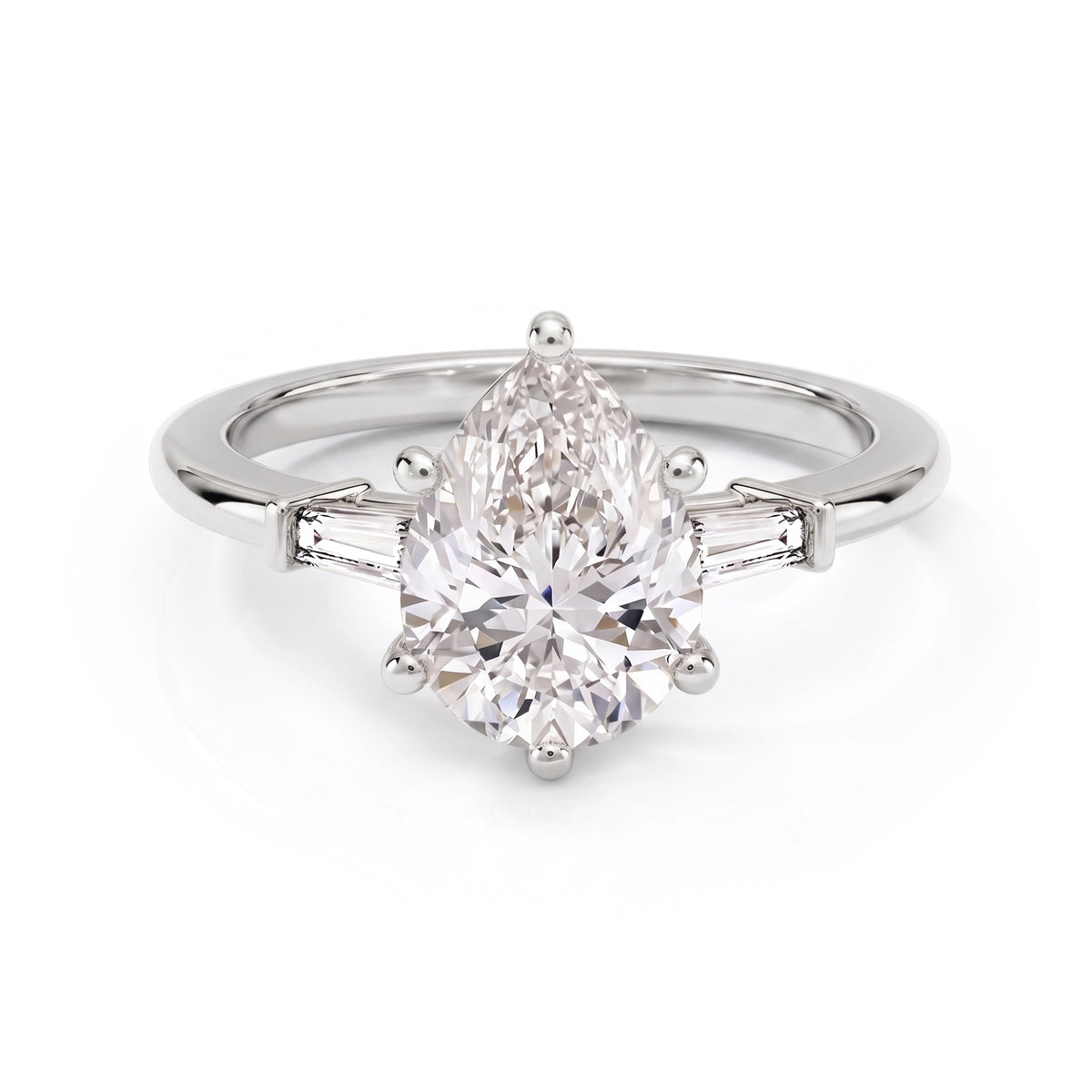 Legacy Pear Three-Stone Ring