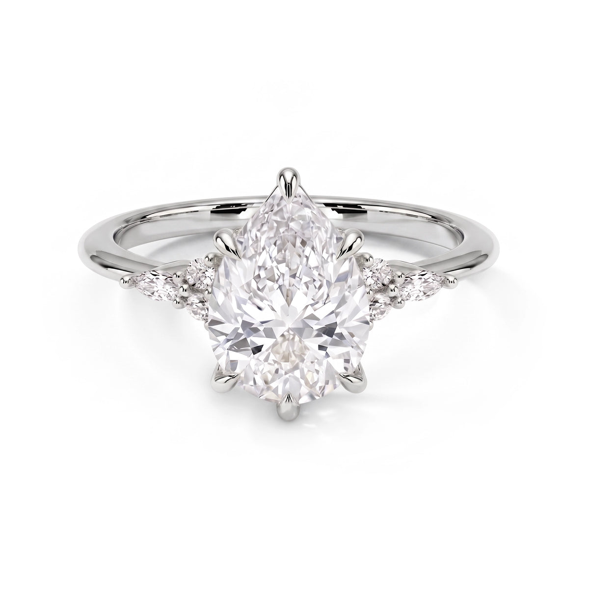 Laurel Pear Ring