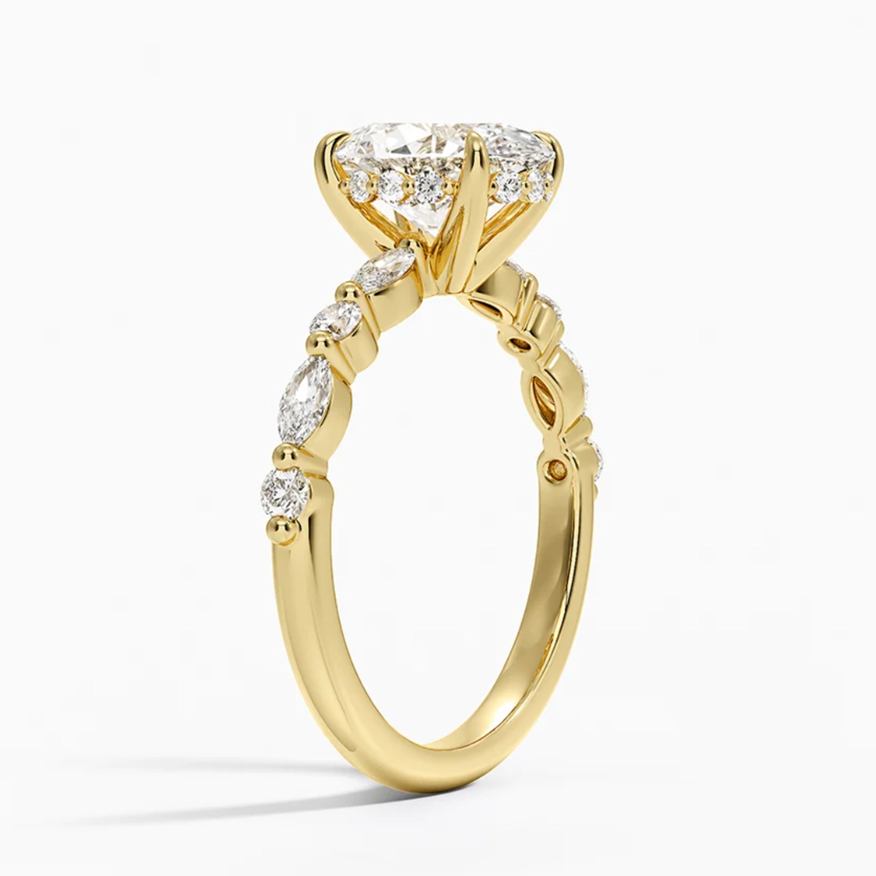 Ivy Hidden Halo Oval Ring