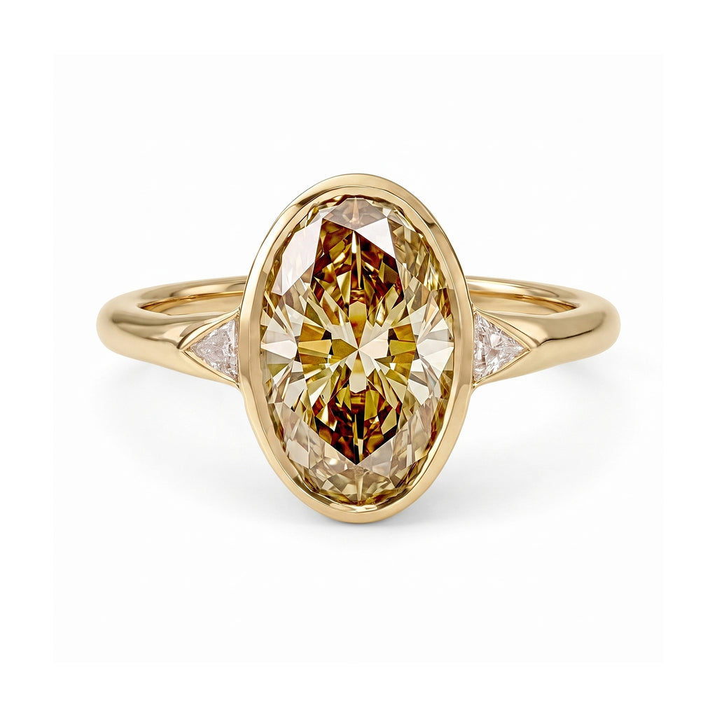 Aura Bezel Champagne Ring