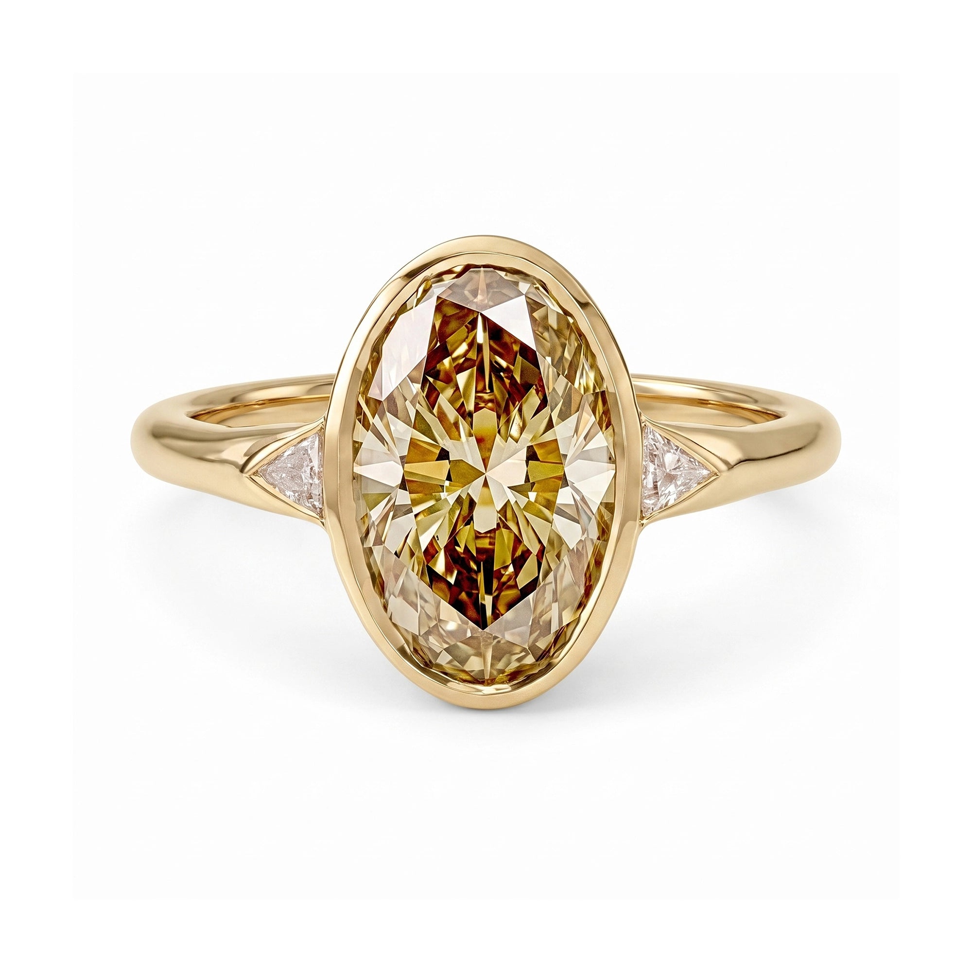 Aura Bezel Champagne Ring