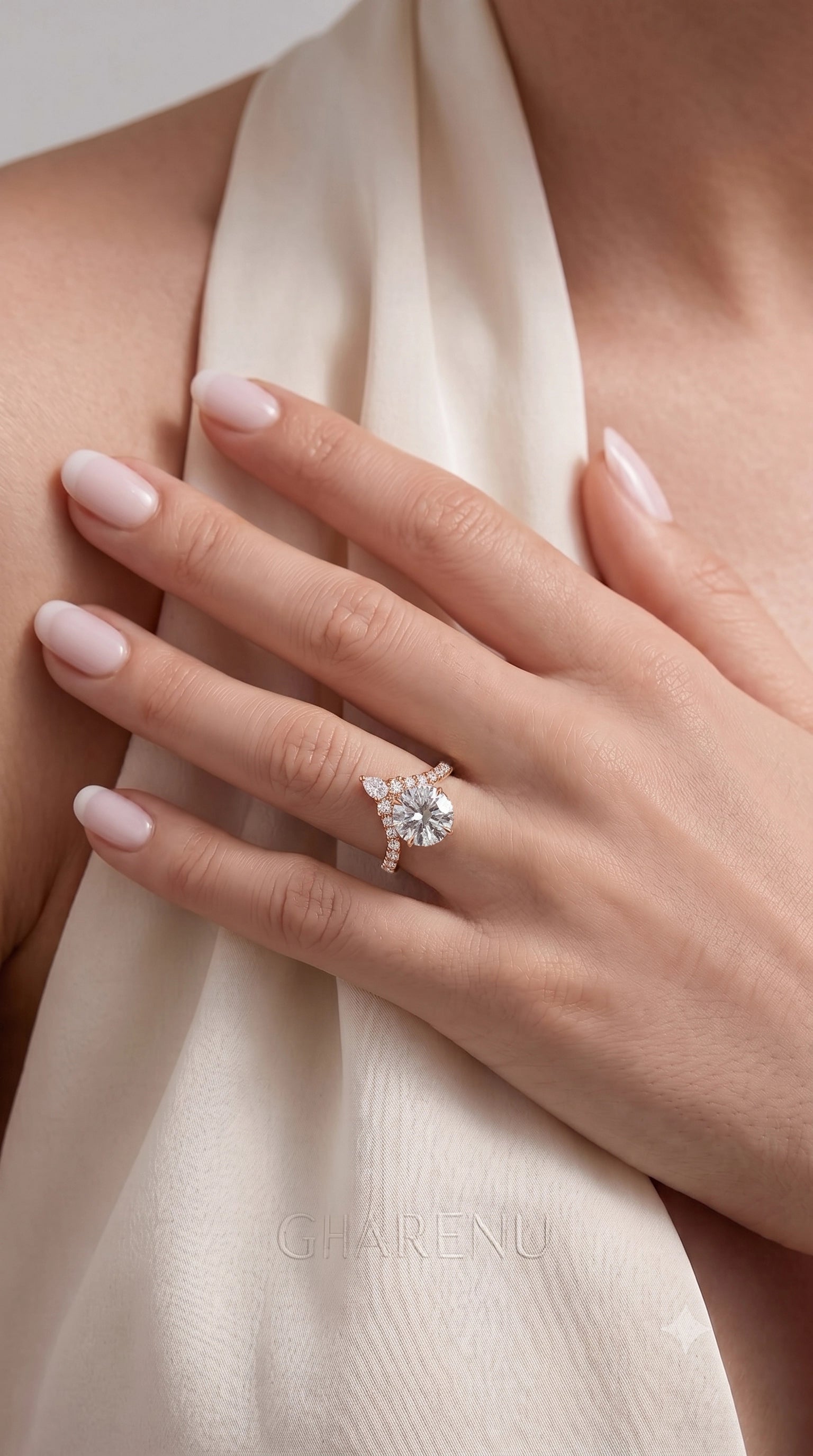 Aurelia Chevron round ring