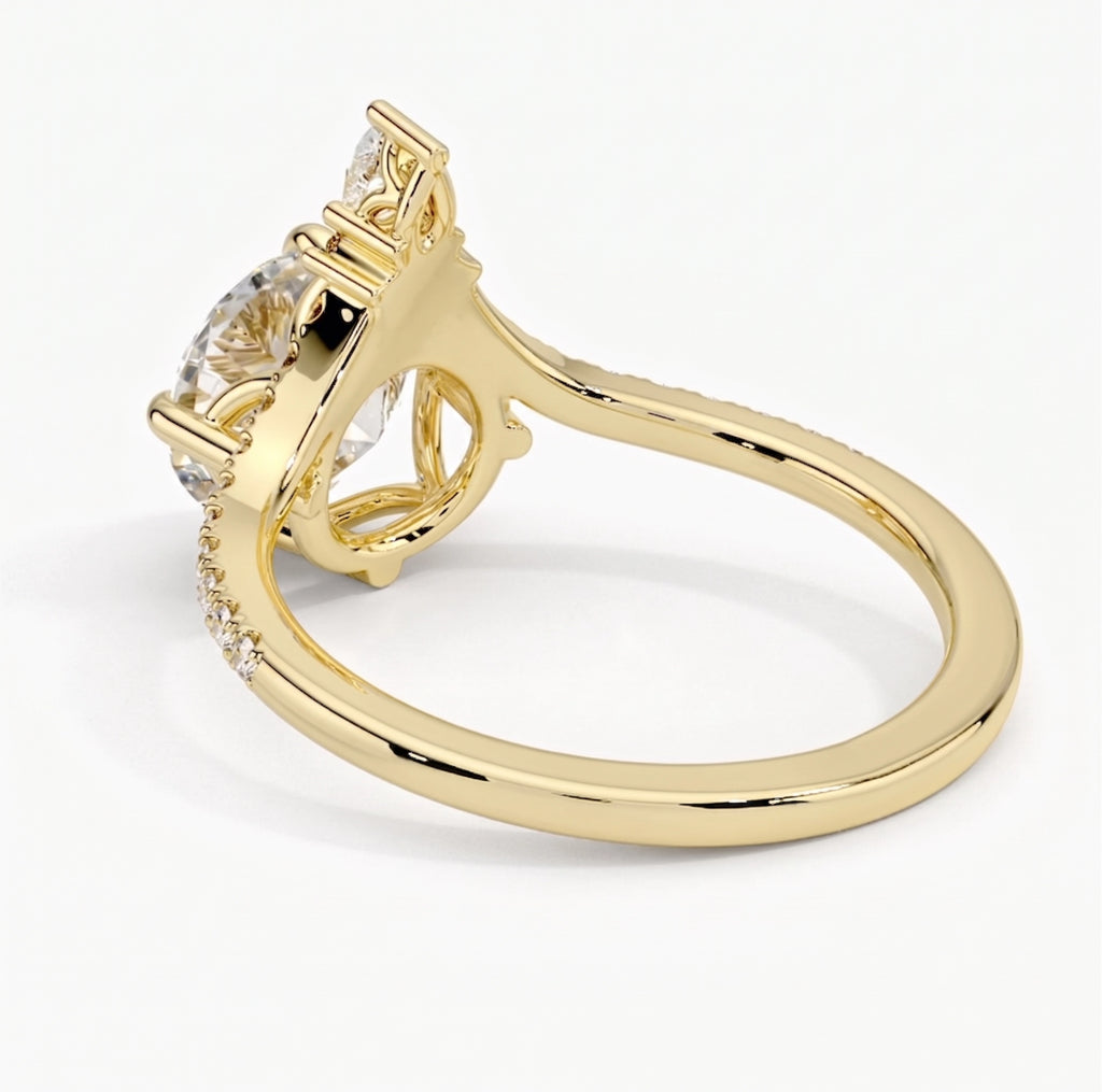 Aurelia Chevron round ring