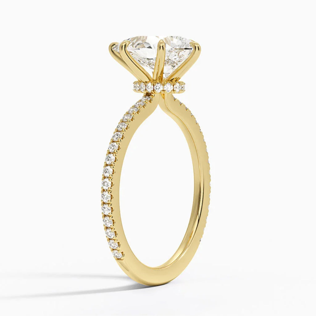 Lumina Pavé Pear Ring