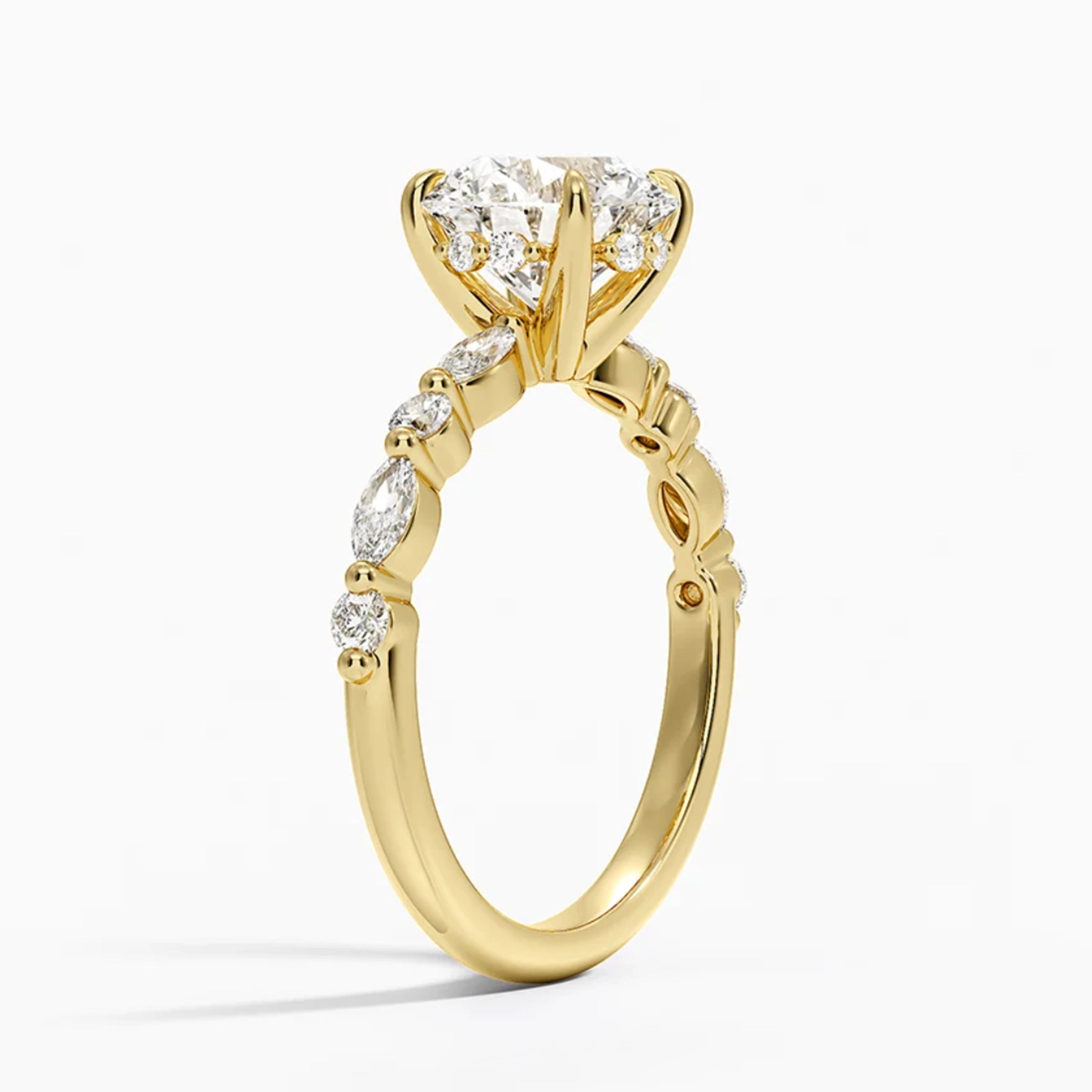 Ivy Hidden Halo Round Ring