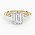 Ivy Hidden Halo Emerald Ring