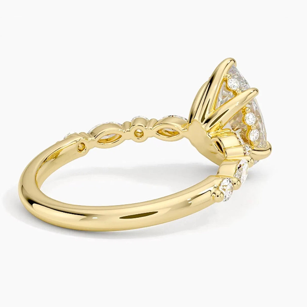 Ivy Hidden Halo Pear Ring