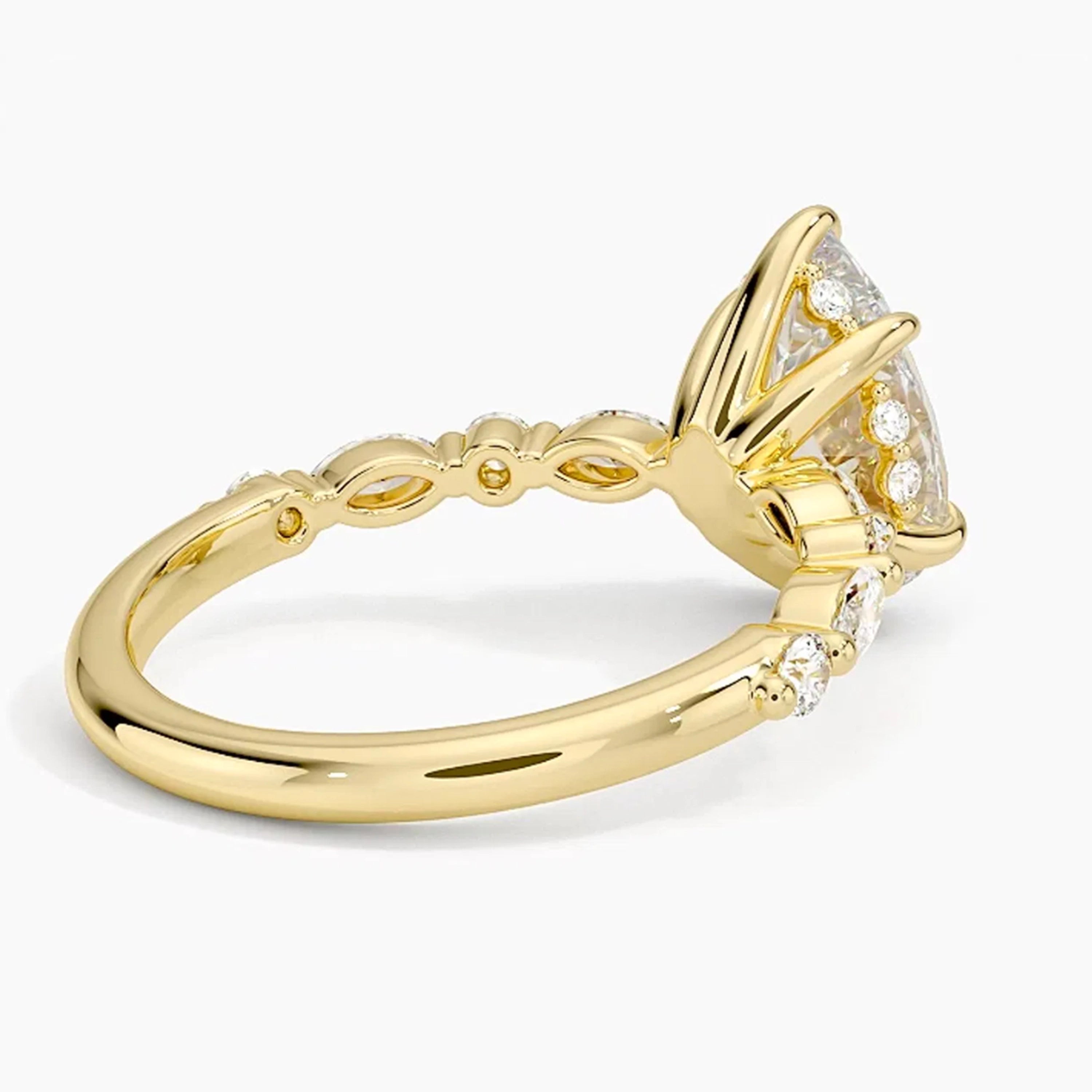 Ivy Hidden Halo Pear Ring