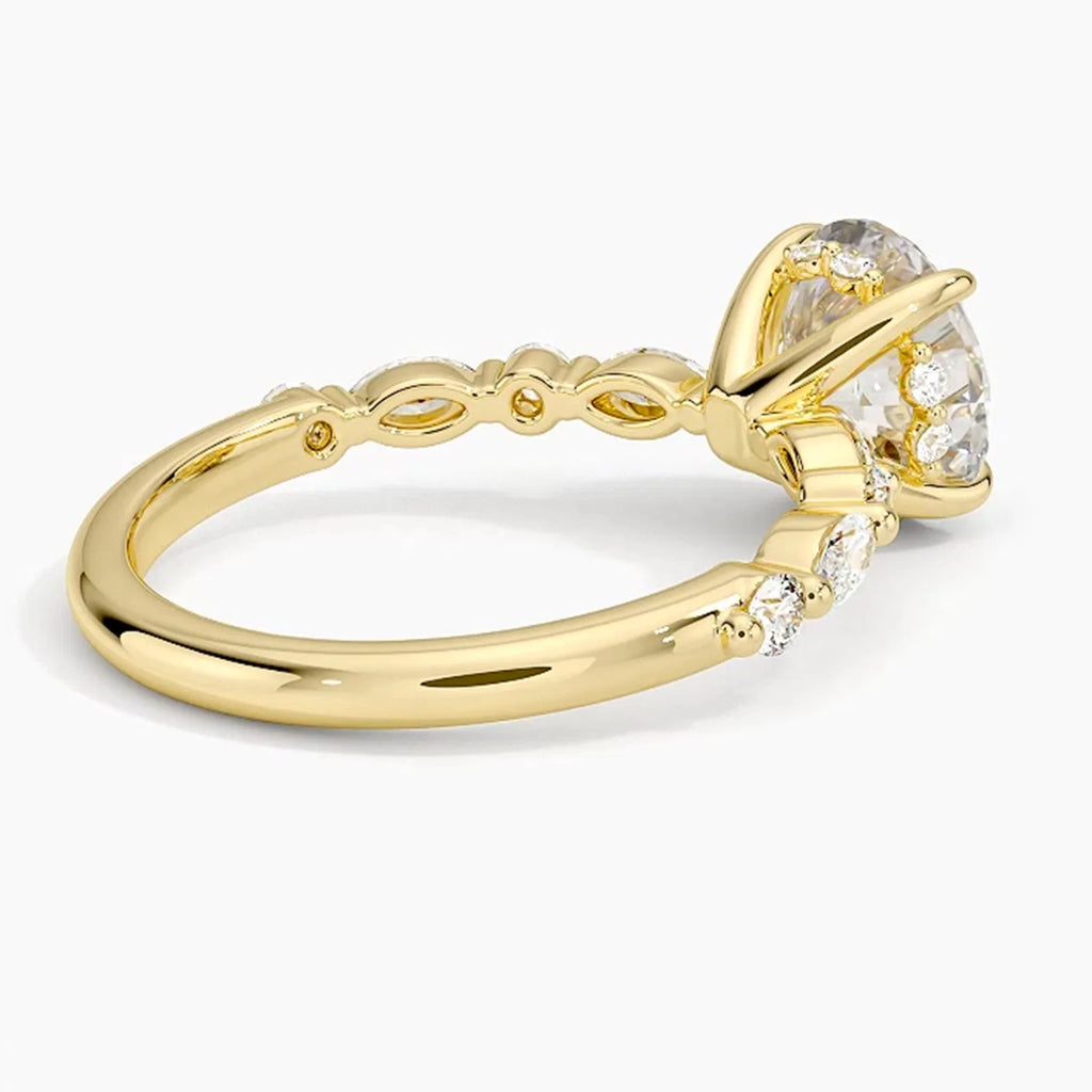 Ivy Hidden Halo Round Ring