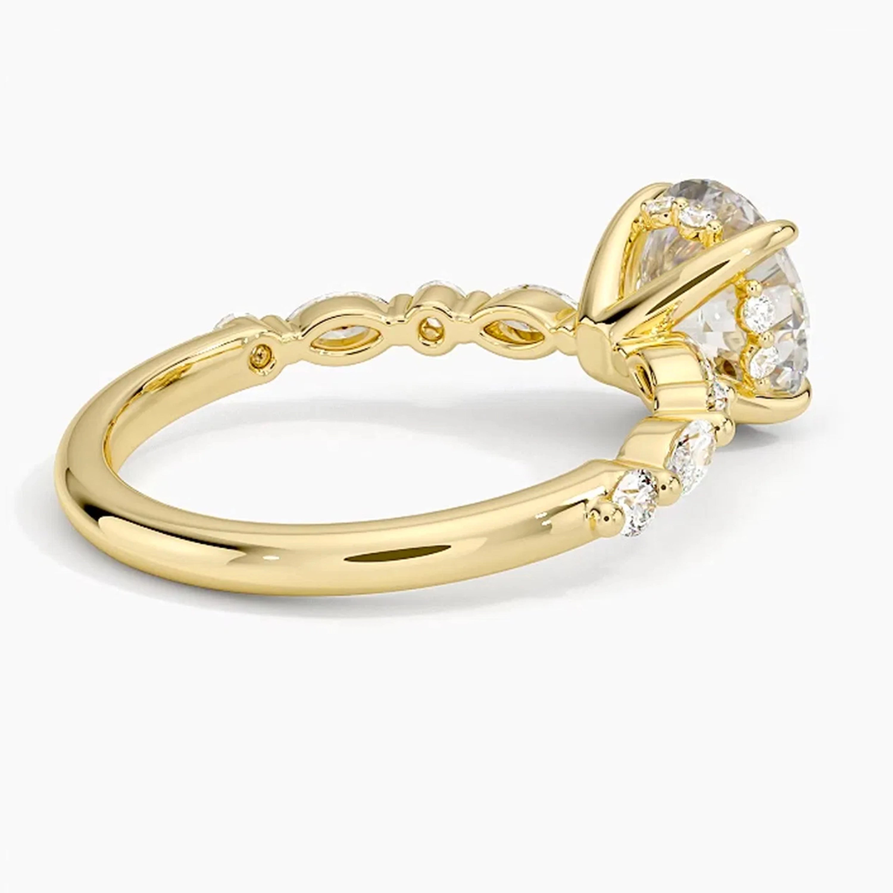 Ivy Hidden Halo Round Ring