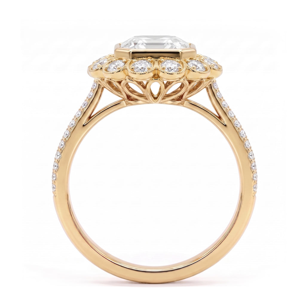 Heart of Helios - Oval Halo Ring