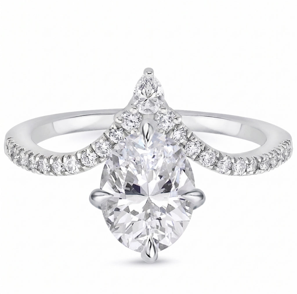 Aurelia Chevron Oval Ring
