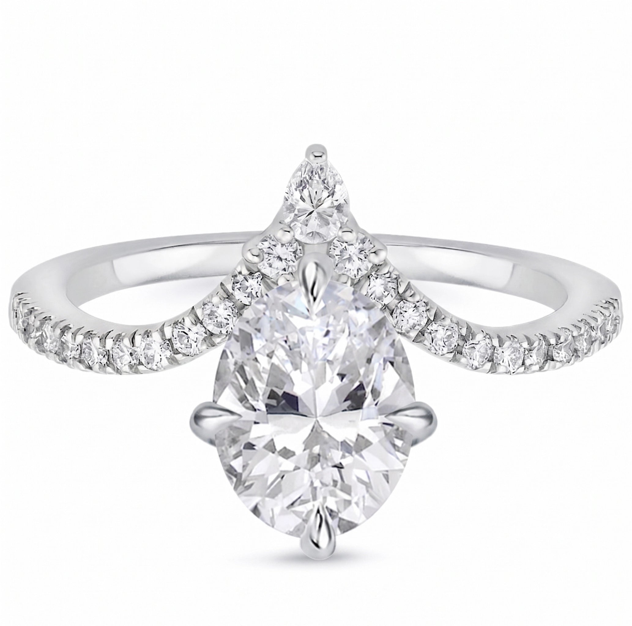 Aurelia Chevron Oval Ring