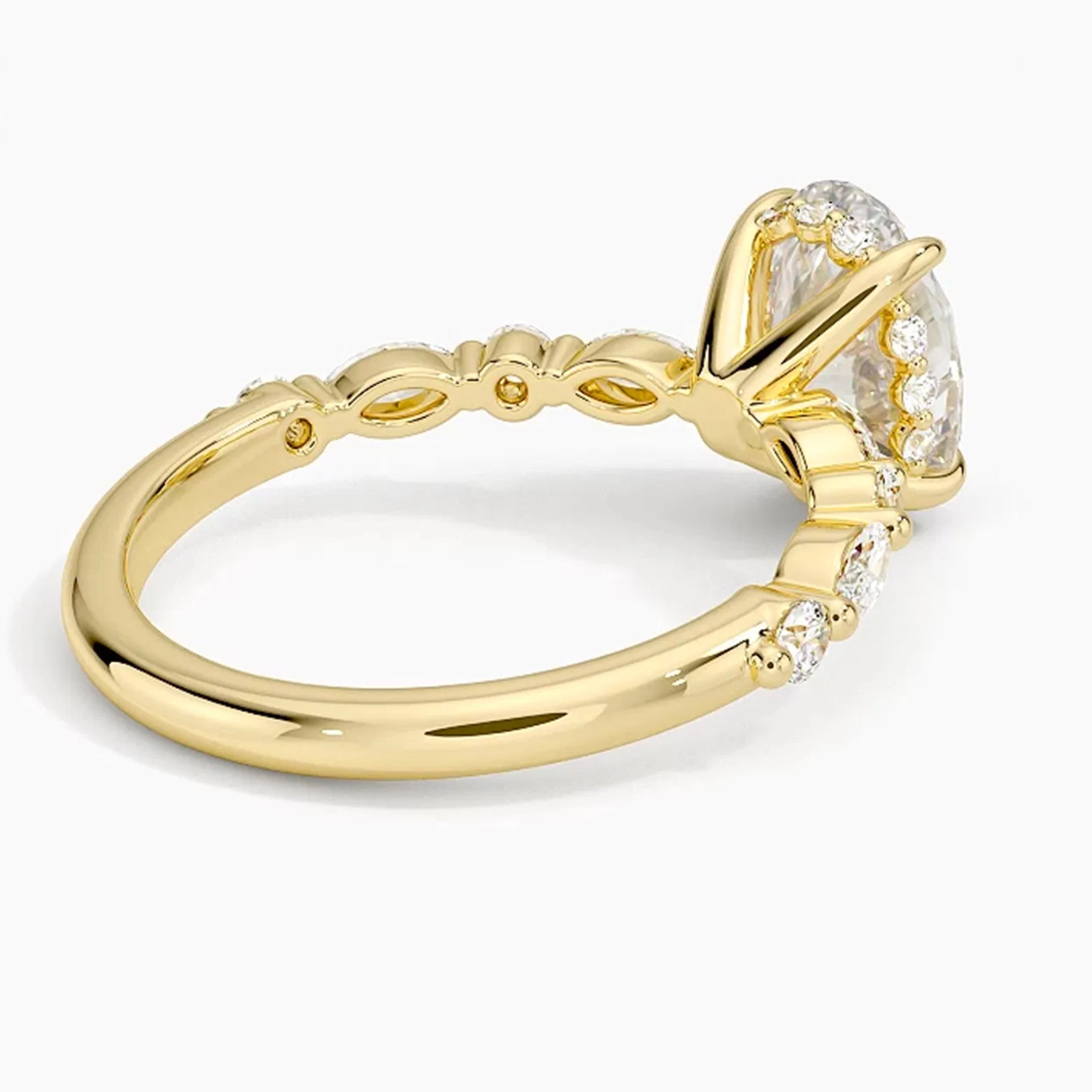 Ivy Hidden Halo Oval Ring