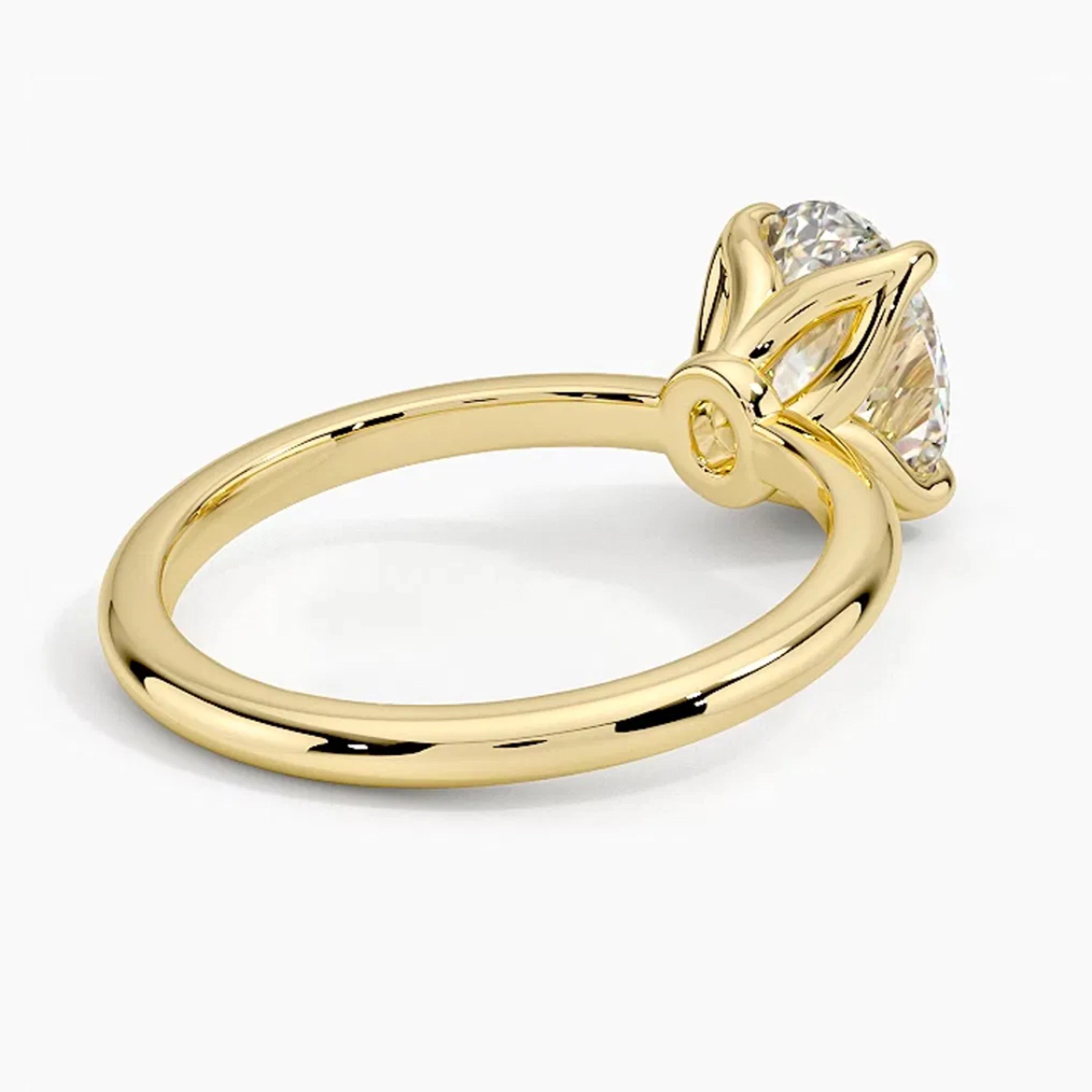 Flora Oval Solitaire Ring