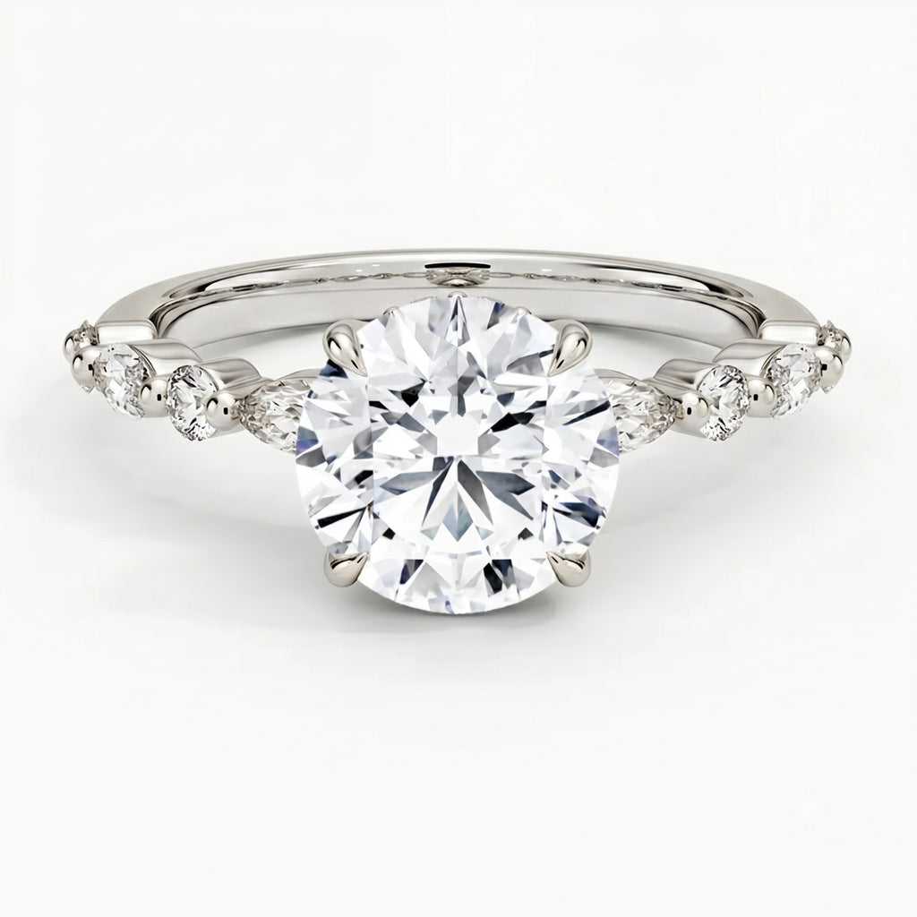 Ivy Hidden Halo Round Ring