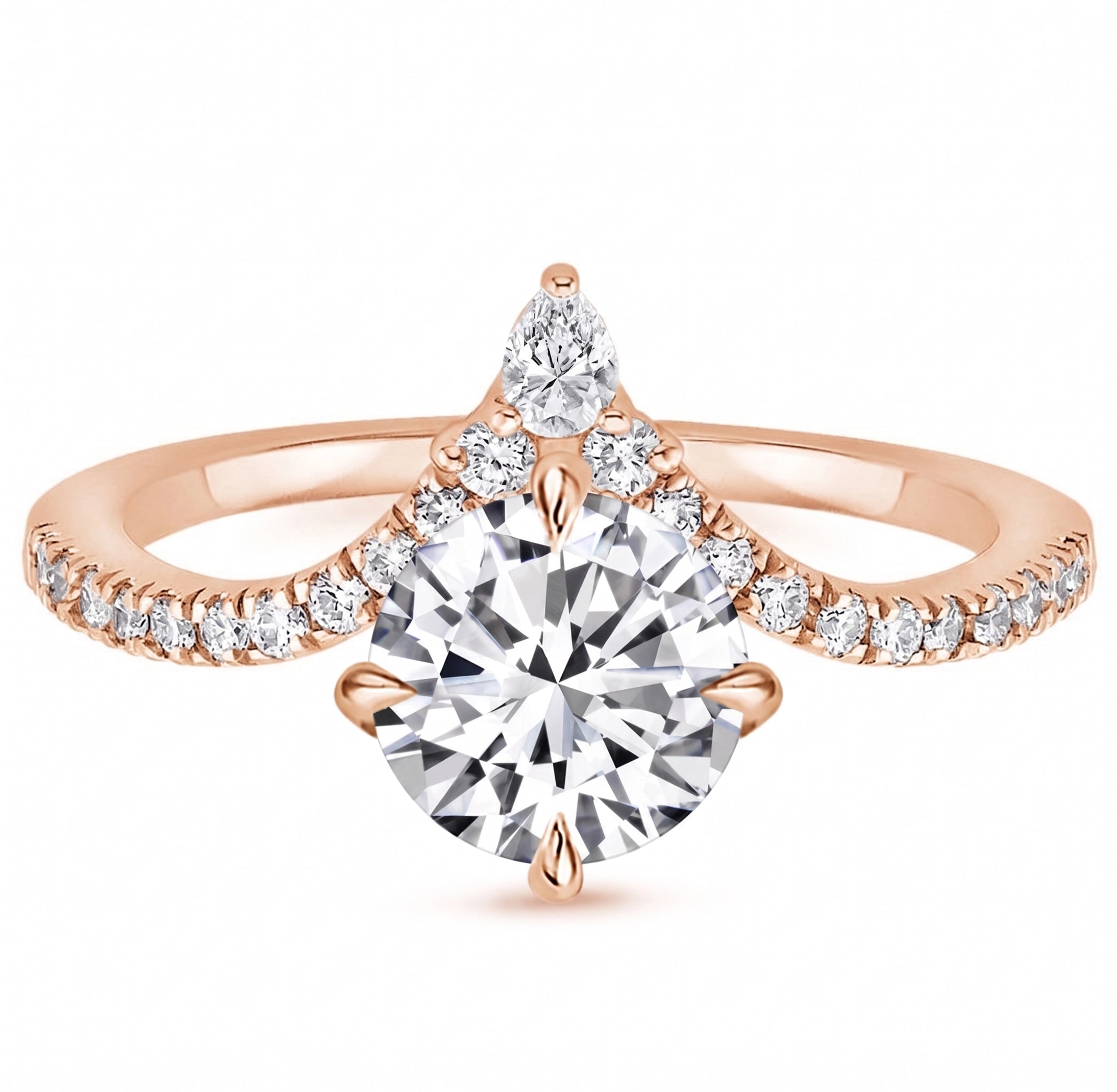 Aurelia Chevron round ring
