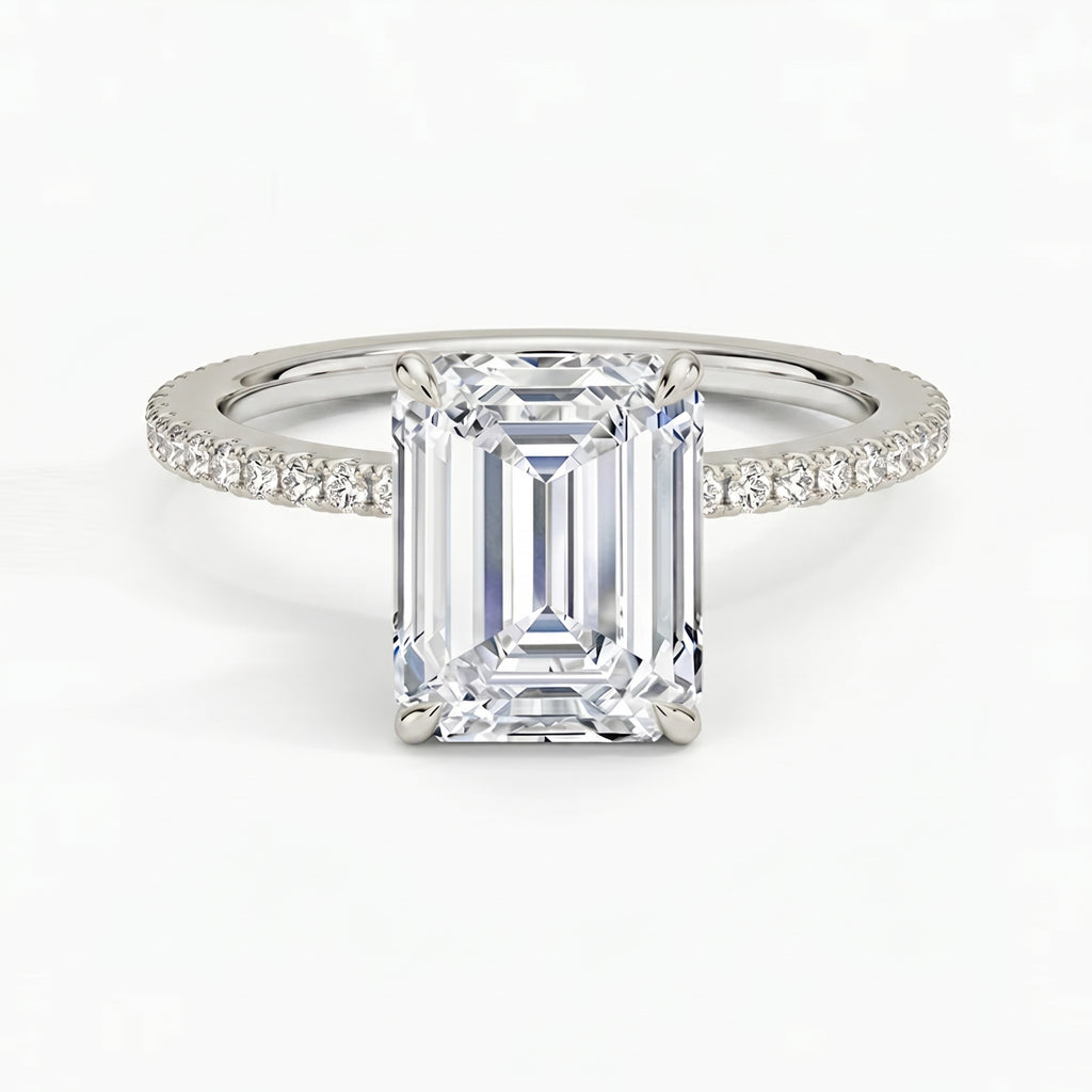 Lumina Pavé Emerald Ring
